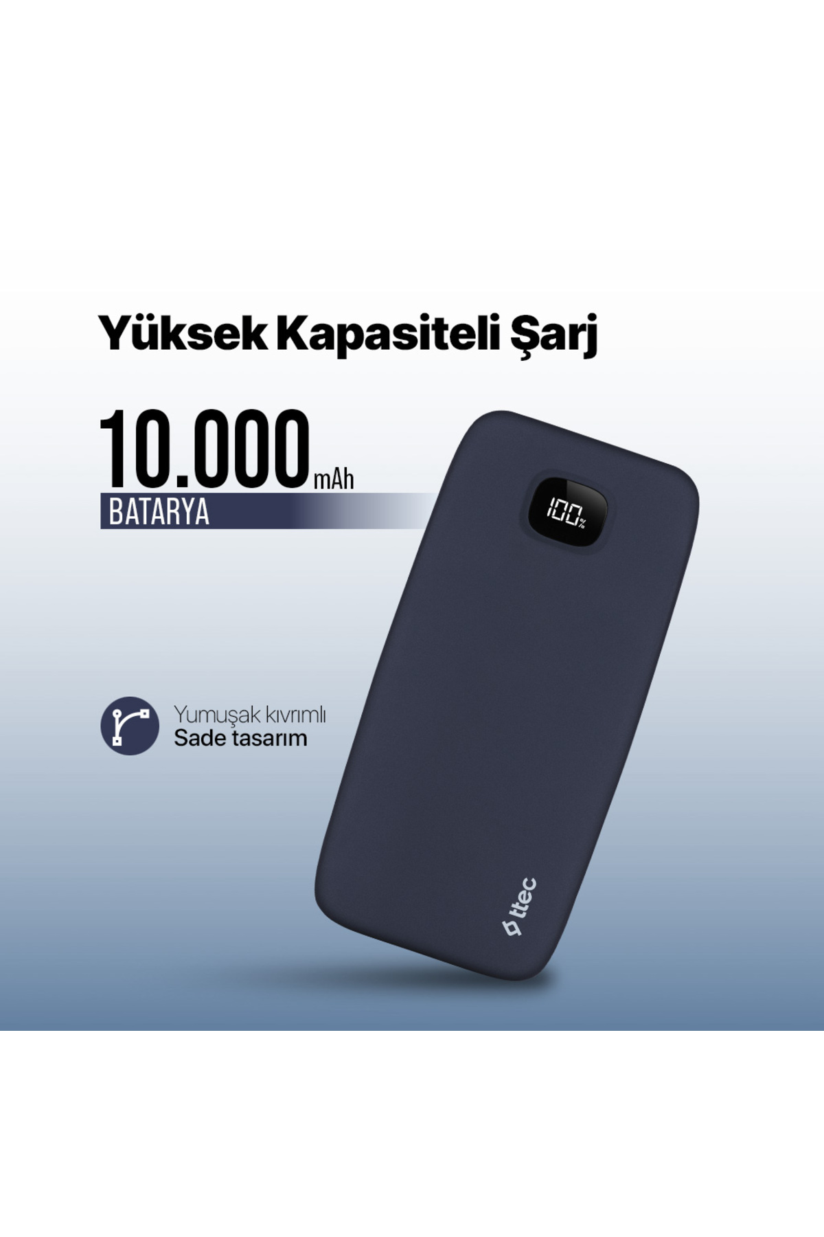 ChargeUp Pro LCD 10.000mAh PD 20W Taşınabilir Hızlı Şarj Aleti / Powerbank 2