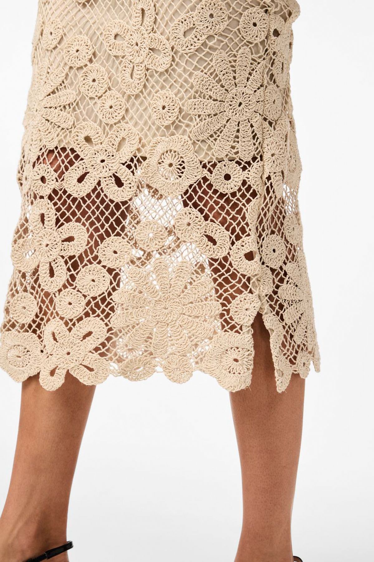 YAS.-YASLELU Midi Crochet Shirt Dress 6