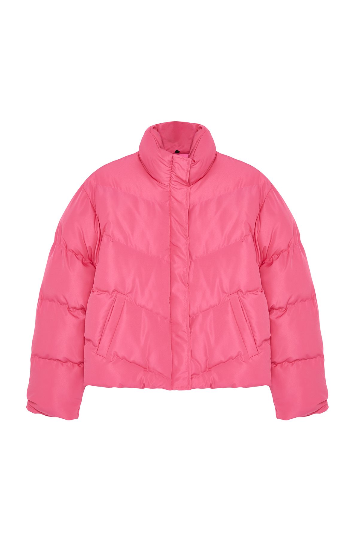 Trendyol Collection-Fuchsia Regular Fit Water Repellent Inflatable Coat Twoaw24Mo00048 6