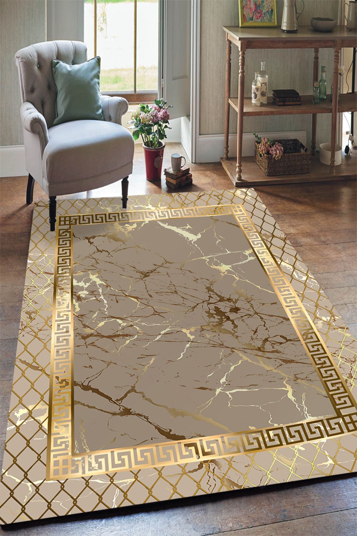 Yürük Home-WELSOFT FABRIC YRK103 MODEL ELASTIC CARPET COVER 1