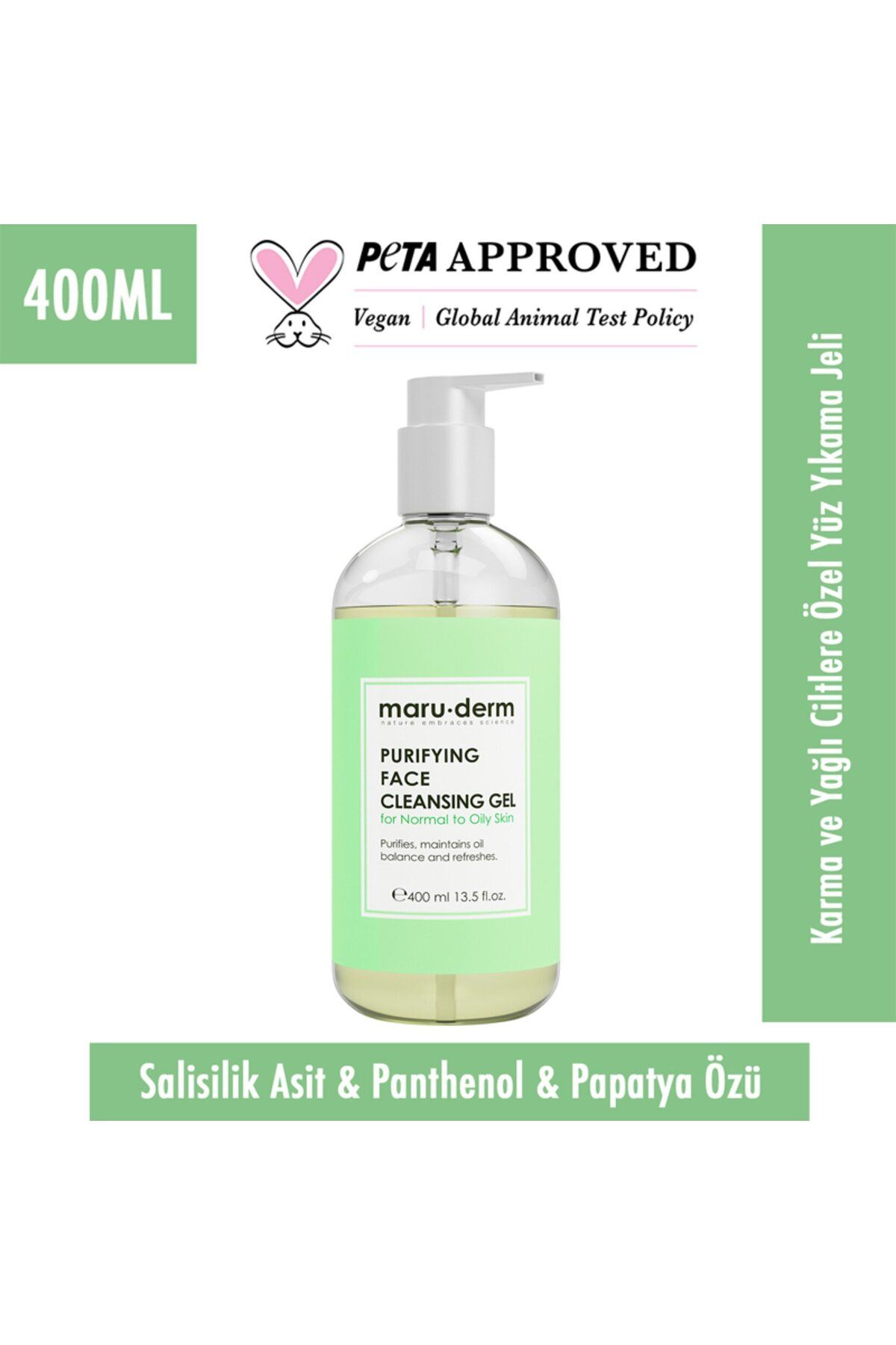 ژل شستشوی صورت مارودرم سالیسیلیک اسید بها 400 میلی لیتر Maru.Derm