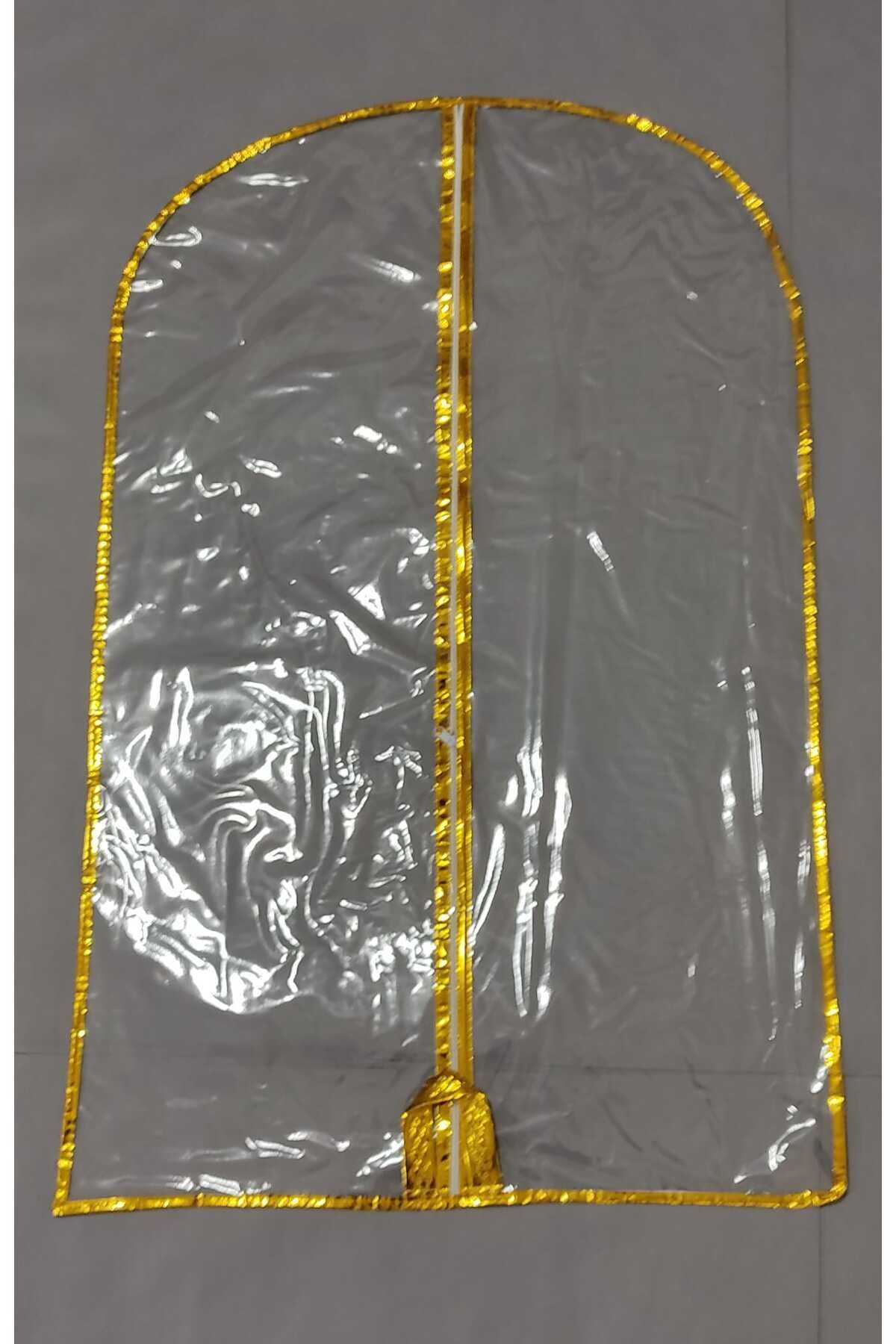 Şeffaf Takım Elbise Kılıfı, Elbise Koruyucu ve Taşıma Hurç, Tam Şeffaf Gamboç, 64x100 cm
