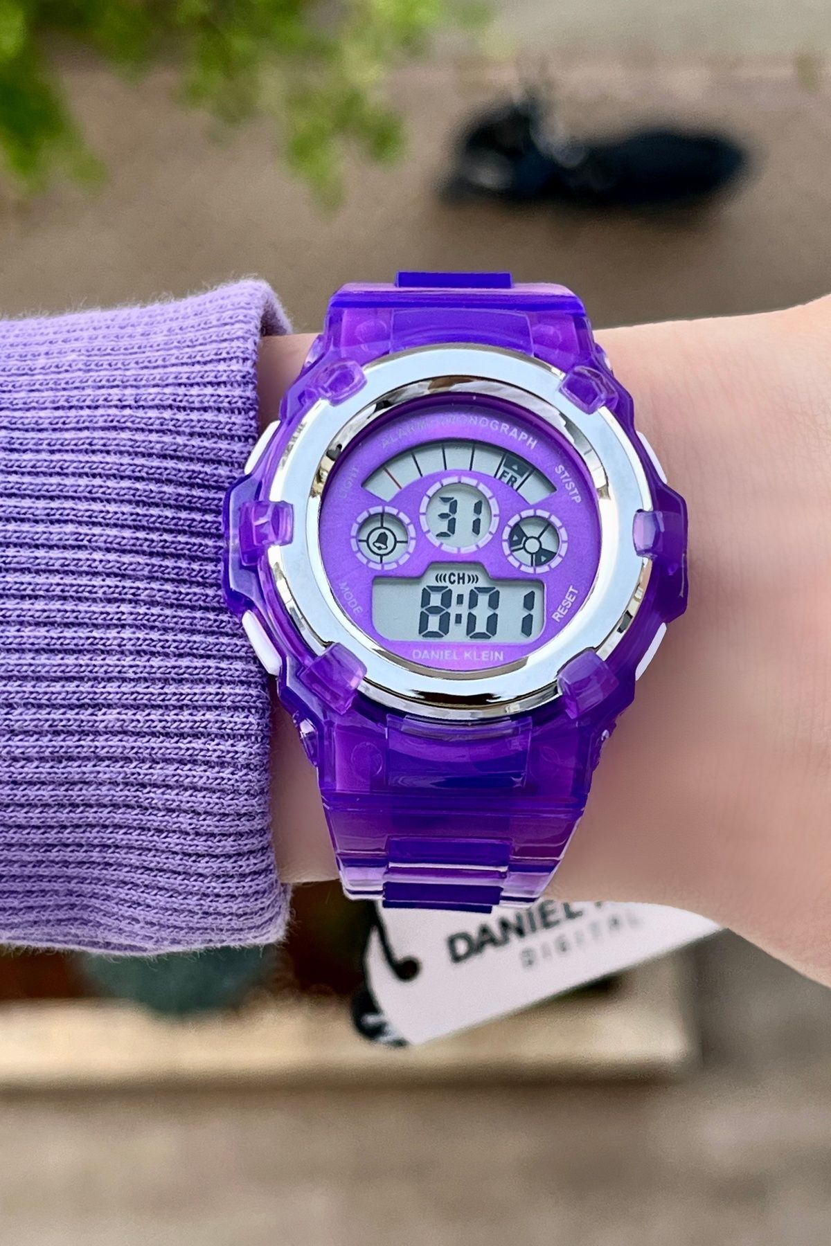 Daniel Klein-Purple Color Illuminated Alarm Stopwatch Adjustable Band Wrist Watch Dkgnc1109 2