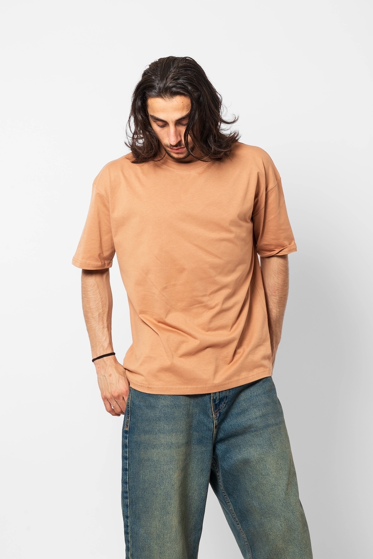 Sekizbiraltı-Μπλουζάκι 816 Design Basic Premium Oversize καφέ 3