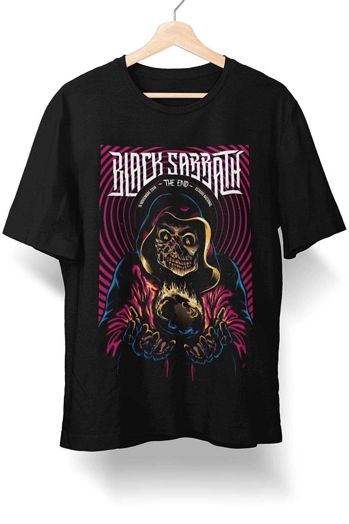 Seçkin Store Tricou Imprimat Cu Model Sabbath Negru Cu Poster Rock Unisex - S