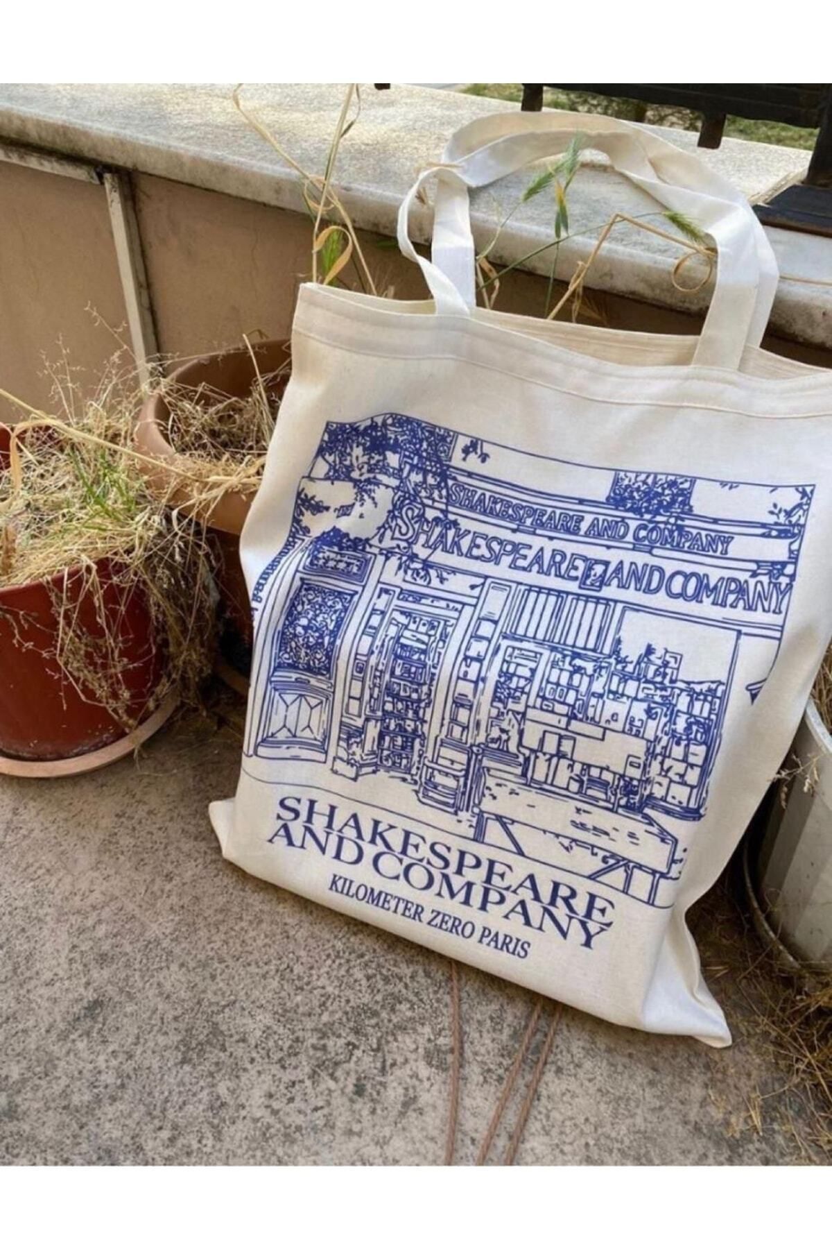 designedfy Shakespeare And Company Printed Cloth Bag Trendyol