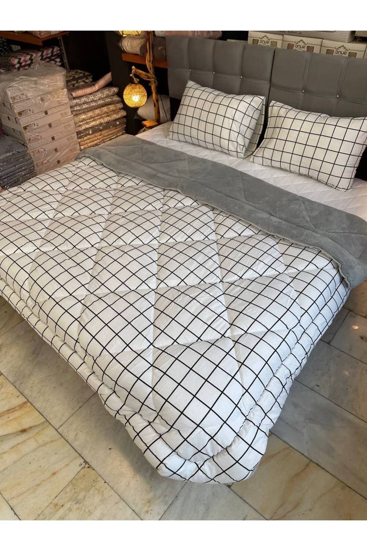 Sudemhome-Dublu față-verso - pilota Welsoft din pluș moale și 2 fețe de pernă - pufoase 195x215 cm 5