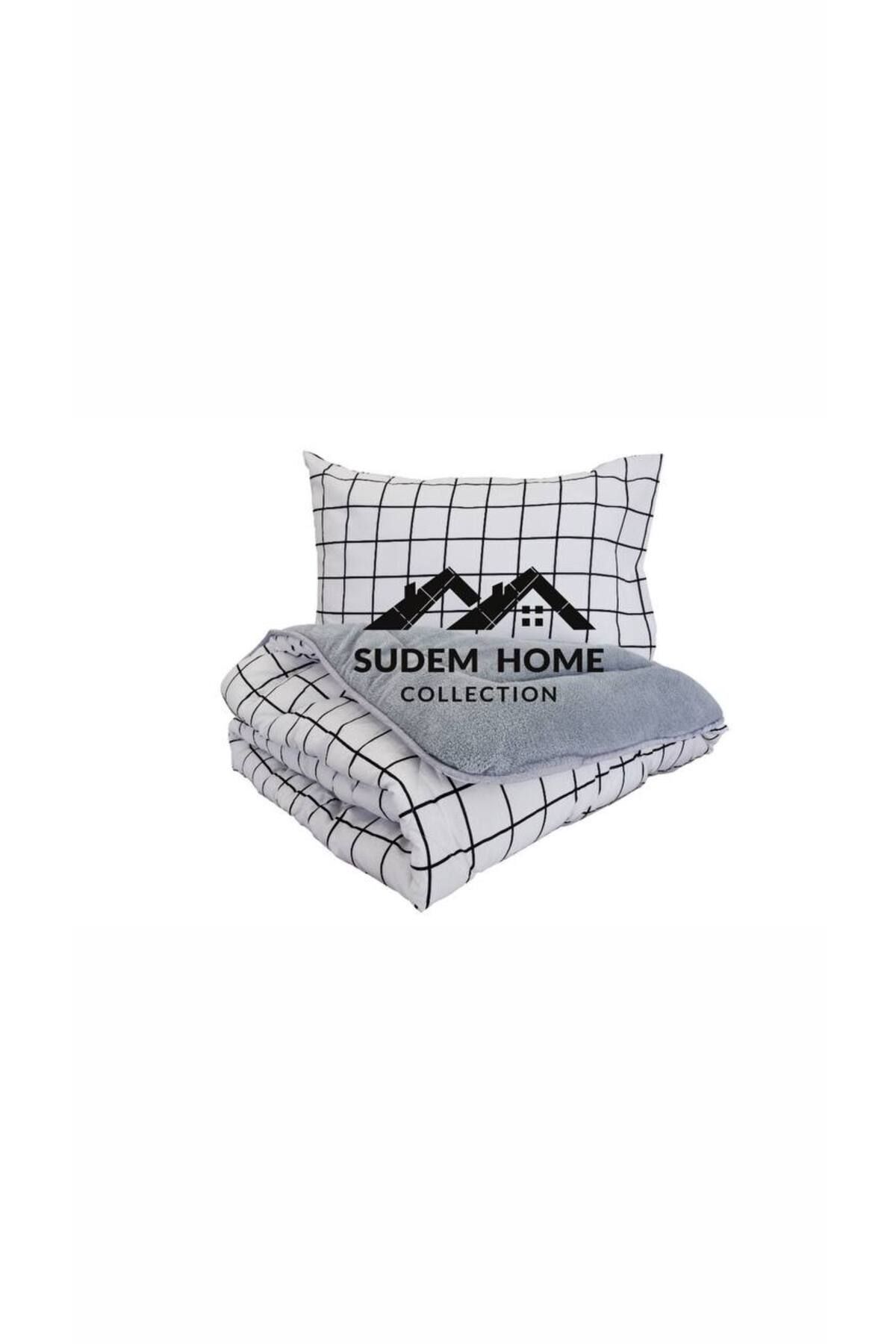Sudemhome-Dublu față-verso - pilota Welsoft din pluș moale și 2 fețe de pernă - pufoase 195x215 cm 2