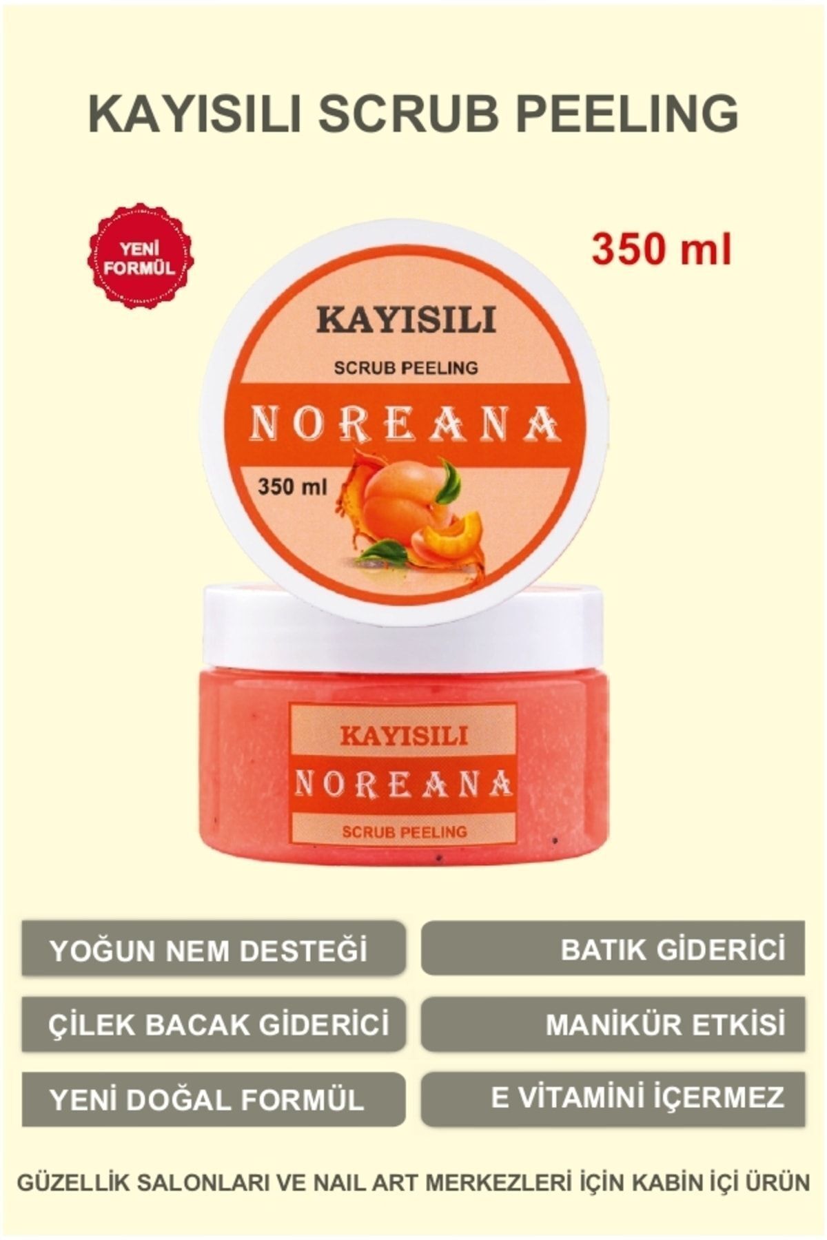 Noreana Kayısılı 350ml Scrub Peeling Selülit & Koyu Leke & Yoğun Nem