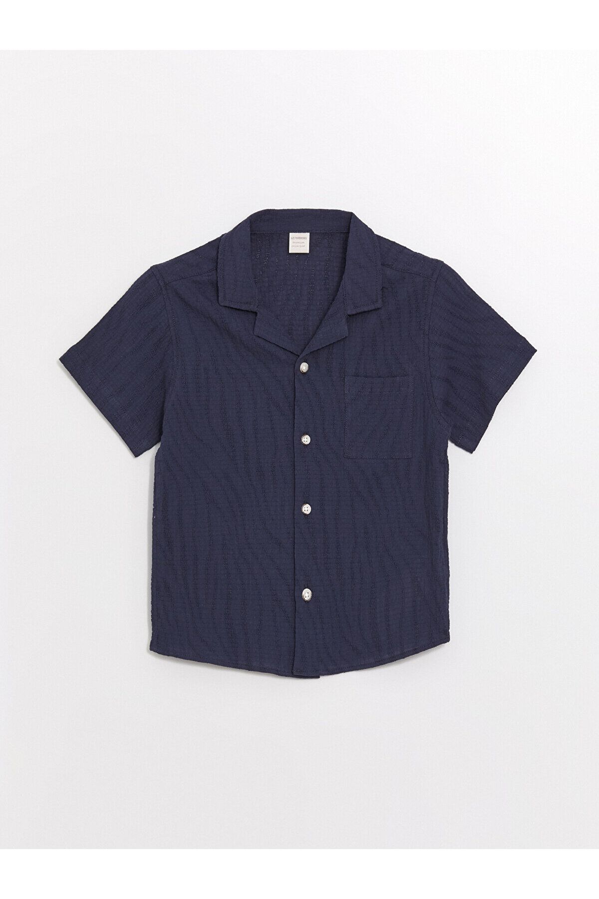LC Waikiki-Košeľa s krátkym rukávom LCW Resort Collar Print pre chlapčeka 1
