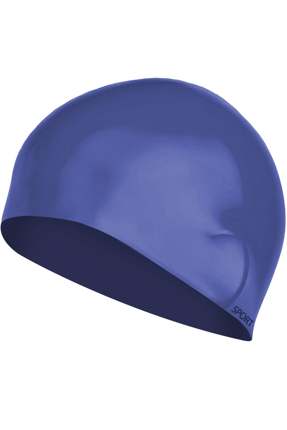 Telvesse Silikon Bone Deluxe Dayanıklı Yüzücü Havuz Deniz Silikon Yüzme Bonesi Lacivert