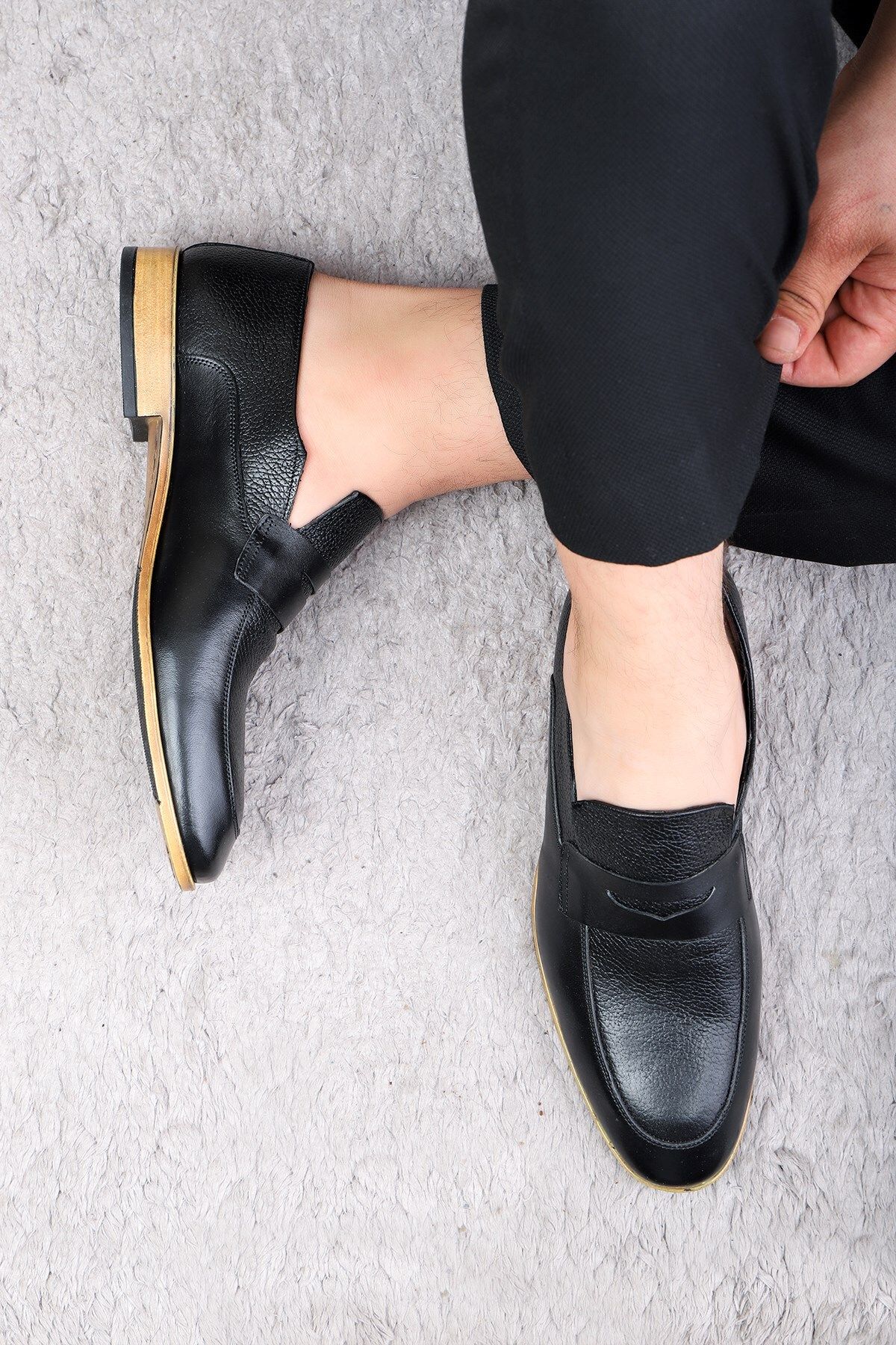کفش های کلاسیک مردانه MILAZZO GENUINE چرمی LOAFER Ducavelli
