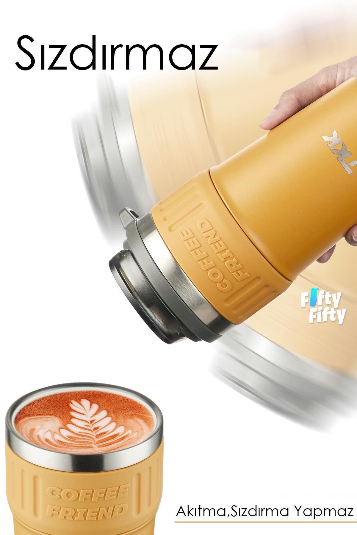 فلاسک زرد TKK 630 میل سری ویژه فنجان قهوه لیوان فولادی Vagonlife