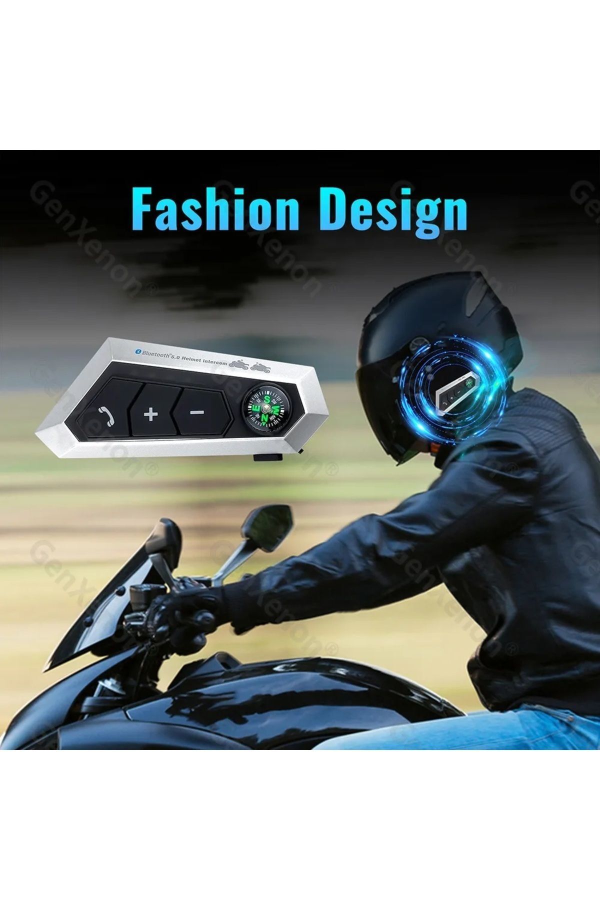 Zoli-Bt22b Motorcycle Bluetooth Headset And Helmet Intercom Two Rider Connection Pairing Interphone 1