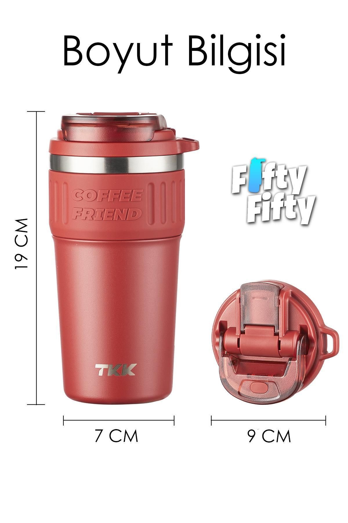 فلاسک قرمز TKK 630 میل سری ویژه فنجان قهوه لیوان فولادی Vagonlife