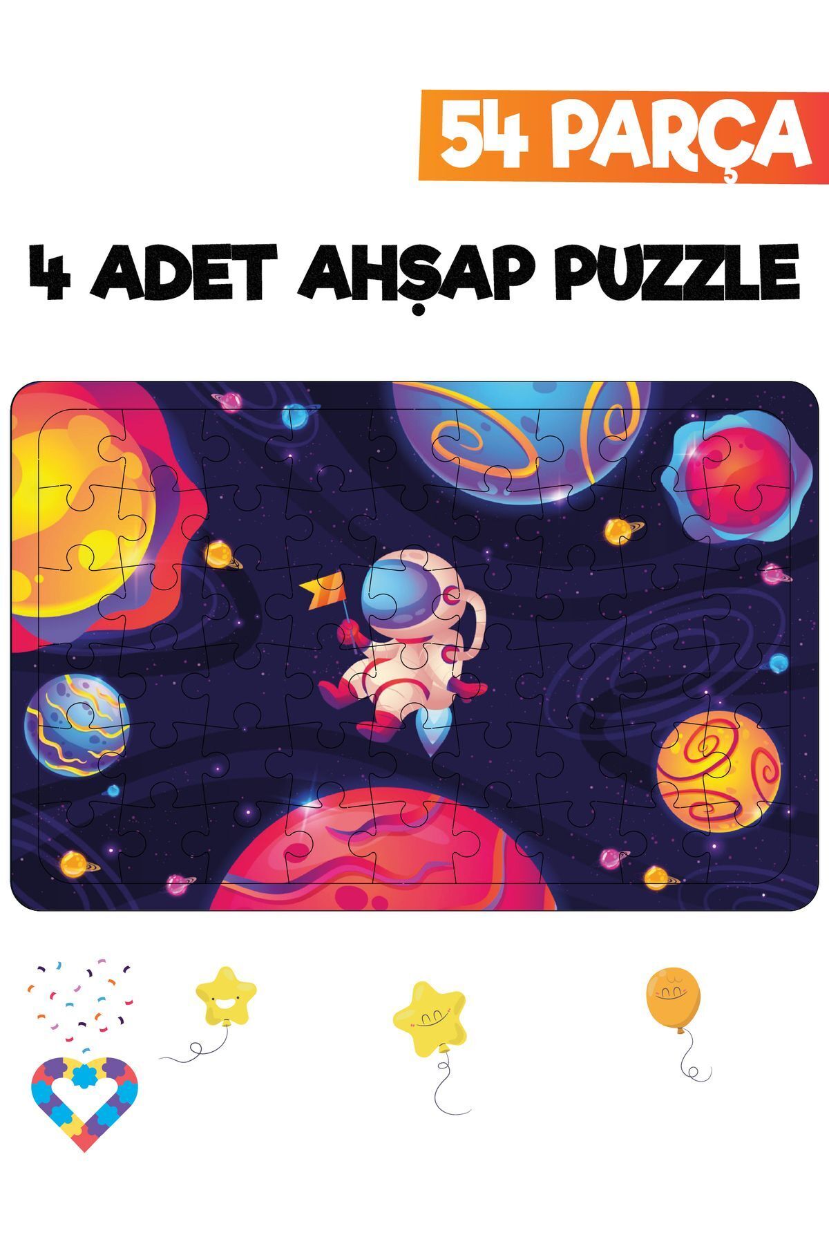 esatoys 54 Parçalı Montessori Ahşap Puzzle – 6 Yaş Üzeri Eğitici Oyuncak fotoğrafı 5 (önizleme)