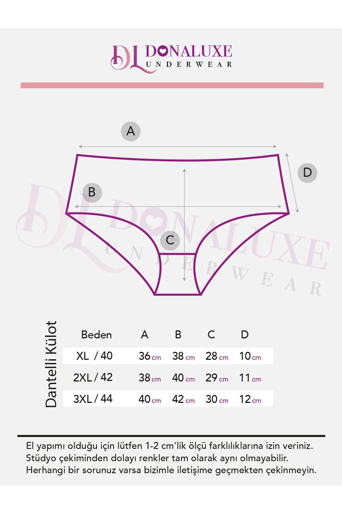 Donaluxe-5 db lazac sötétkék fehér csipke pamut női bugyi készlet 3