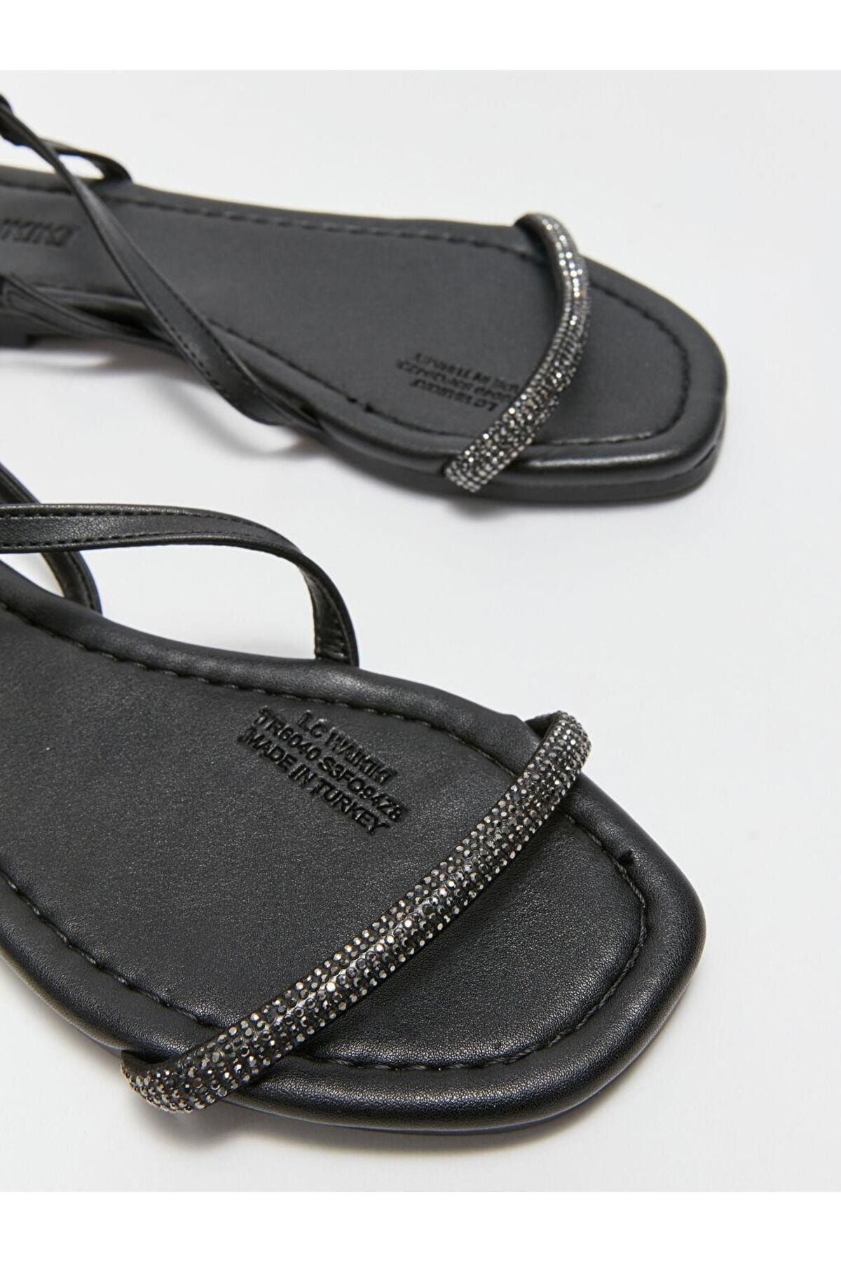 LC Waikiki-Sandale de damă LCW STEPS cu aspect piele 3