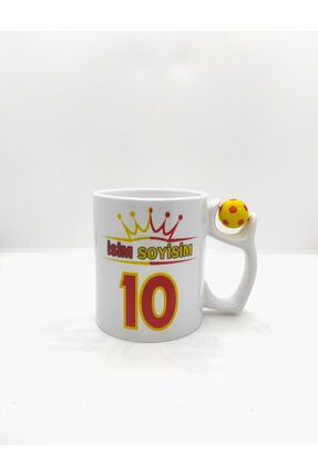 MRN Tasarım Sarı Kırmızı Taraftar Futbol Top Saplı Galatasaray Kupa Bardak Öz...