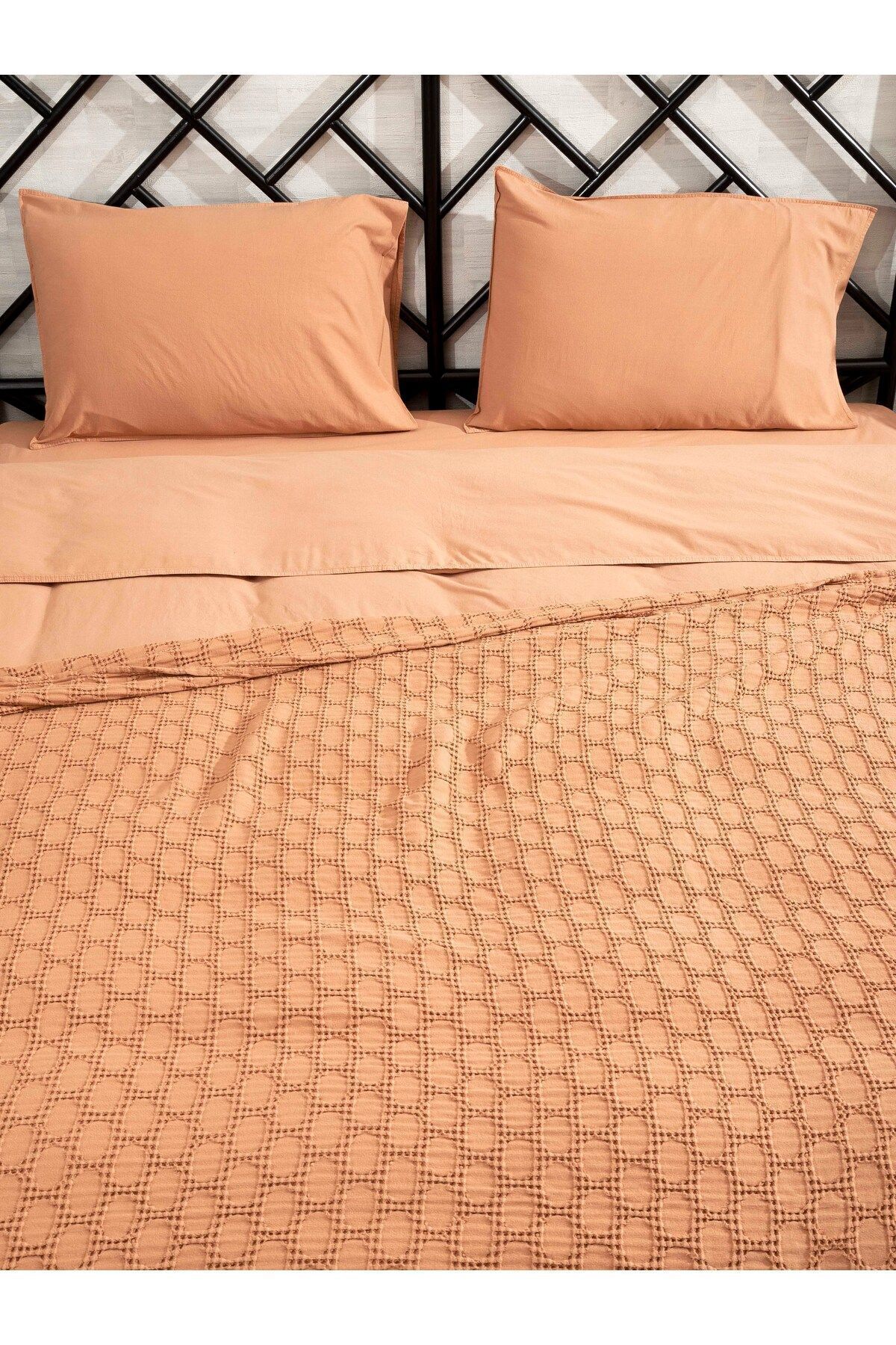 Stone Wash Pike / Yatak Örtüsü Çift Kişilik 220x240 Tarçın 4