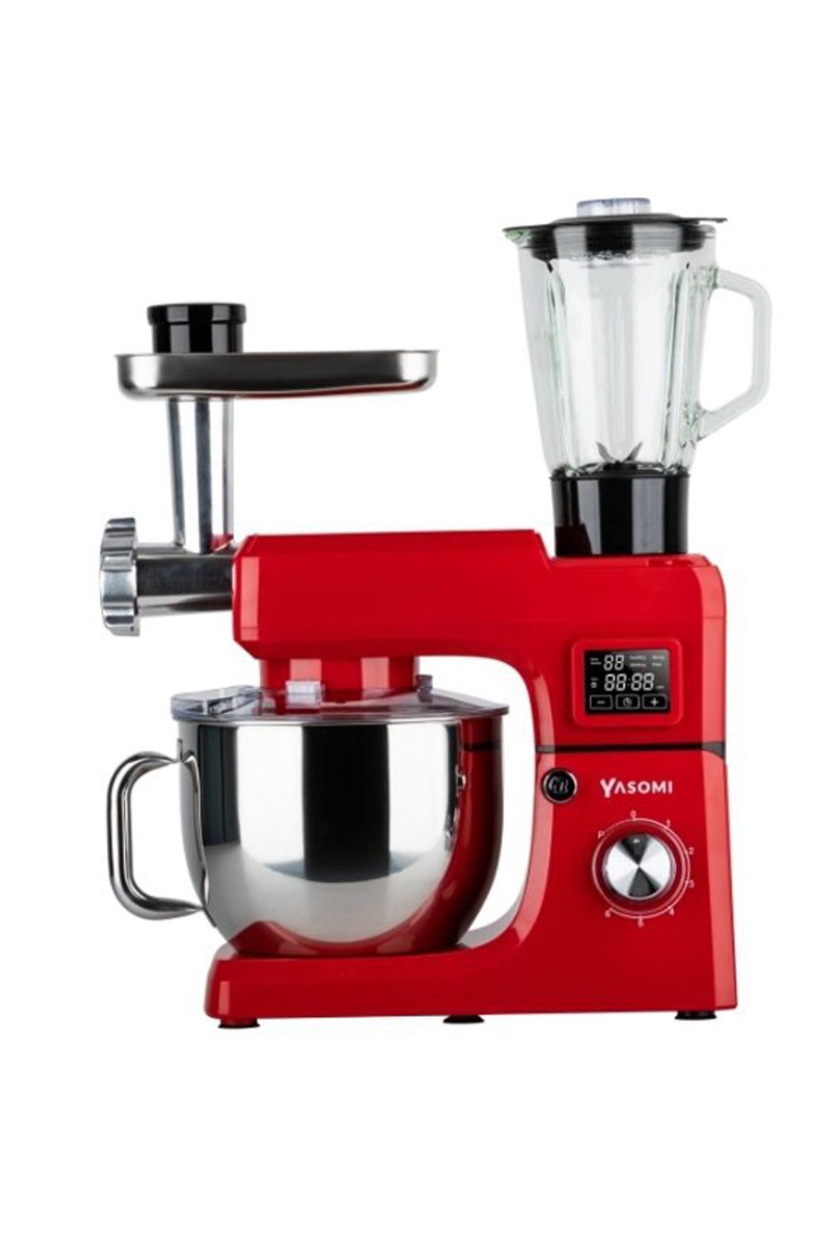 Yasomi-Sm 1511bml Blender Stand with LED Screen - with Meat Grinder Attachment, for Kitchen Chef 2