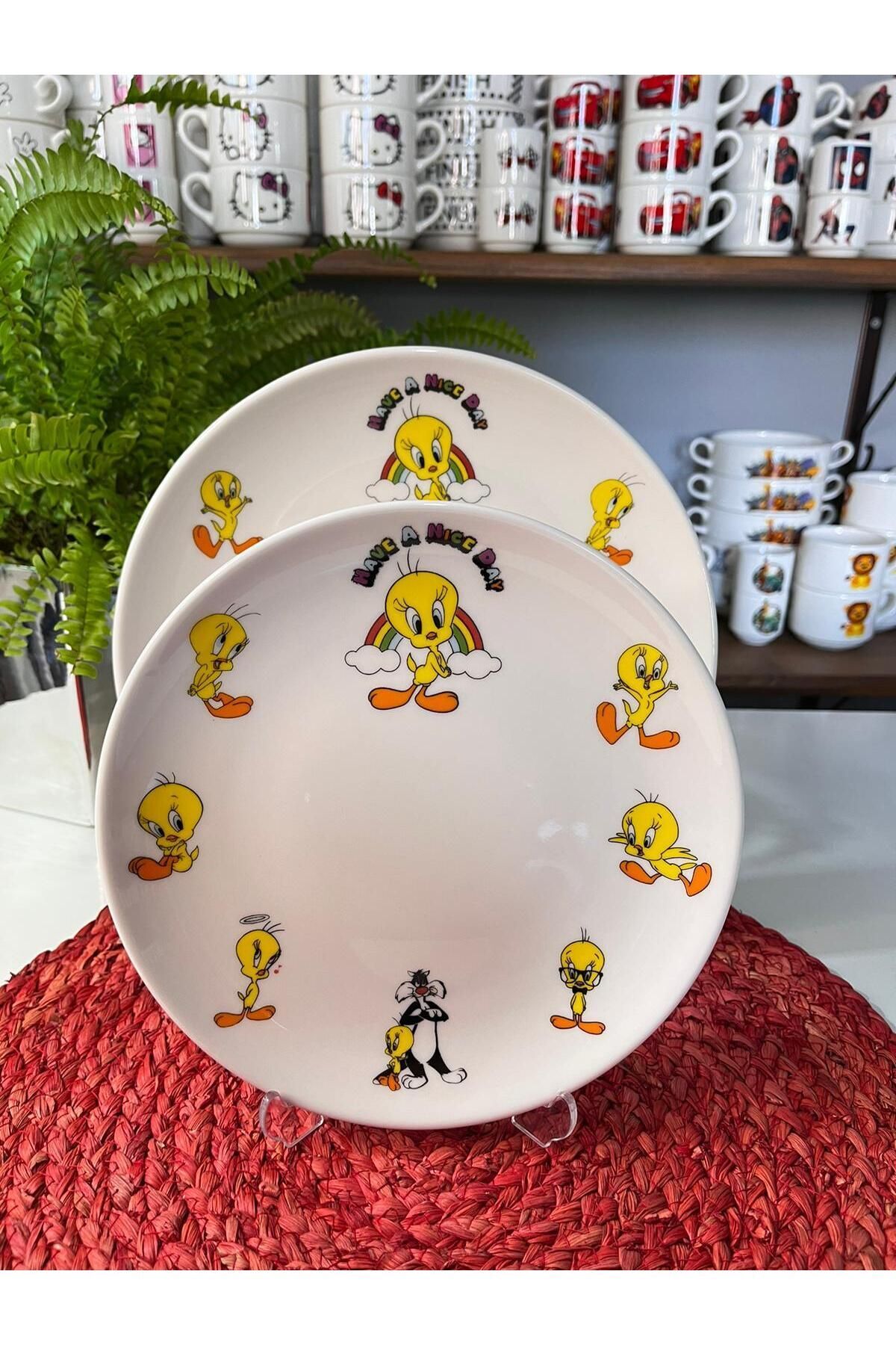 TEBAK COLLECTION TWEETY DESENLİ 5 parça ÇOCUK BEBEK YEMEK TAKIMI BESLENME SETİ fotoğrafı 3 (önizleme)