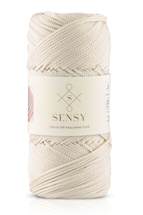 SENSY 1.5 Mm - 100 gr Polyester Makrome Ipi Ekru 150 M Polyester Makrome Ip S...