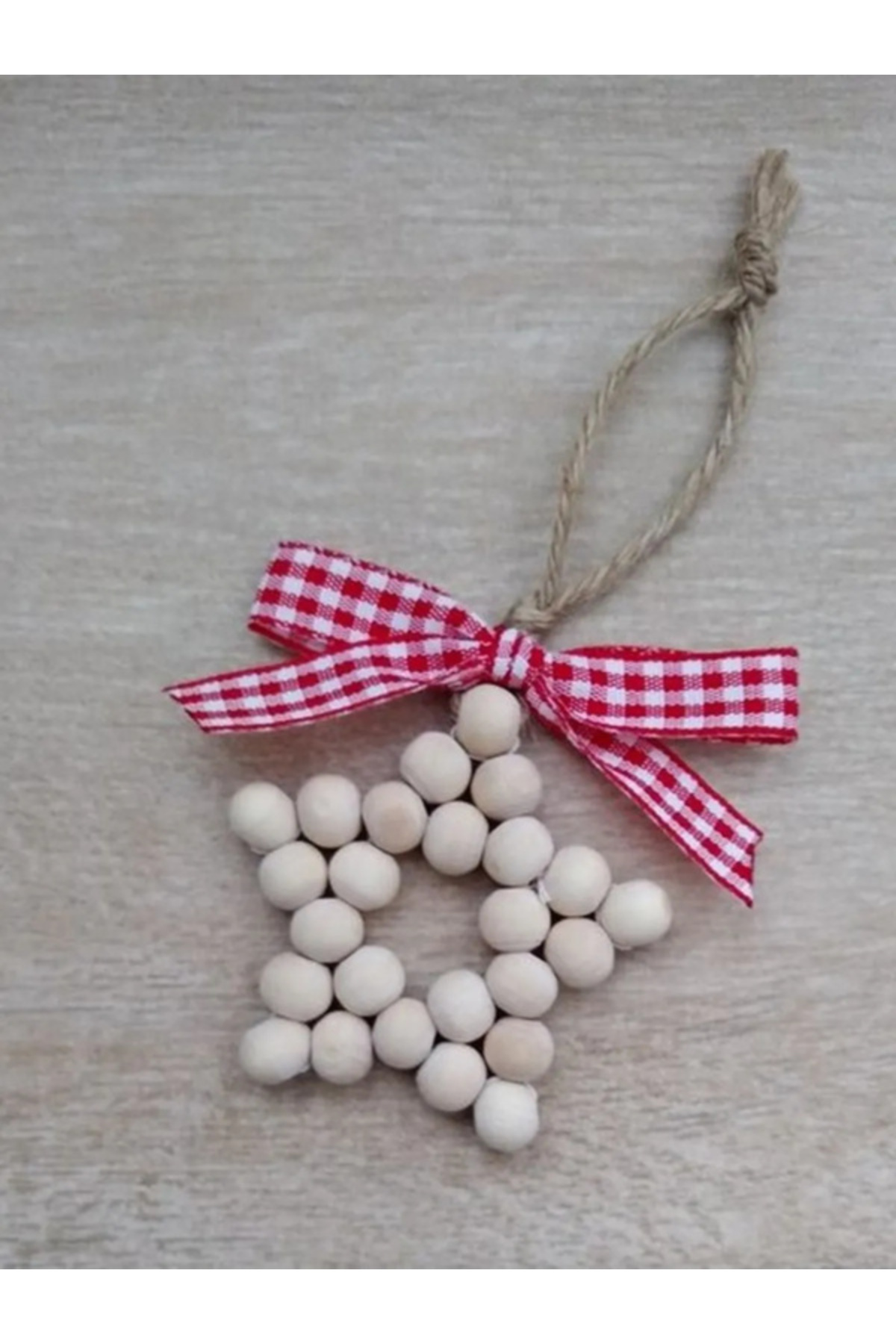 Decorative 5'Square Wooden Beaded Star, Door Wall Kitchen Baby Room Bohemian Ornament
