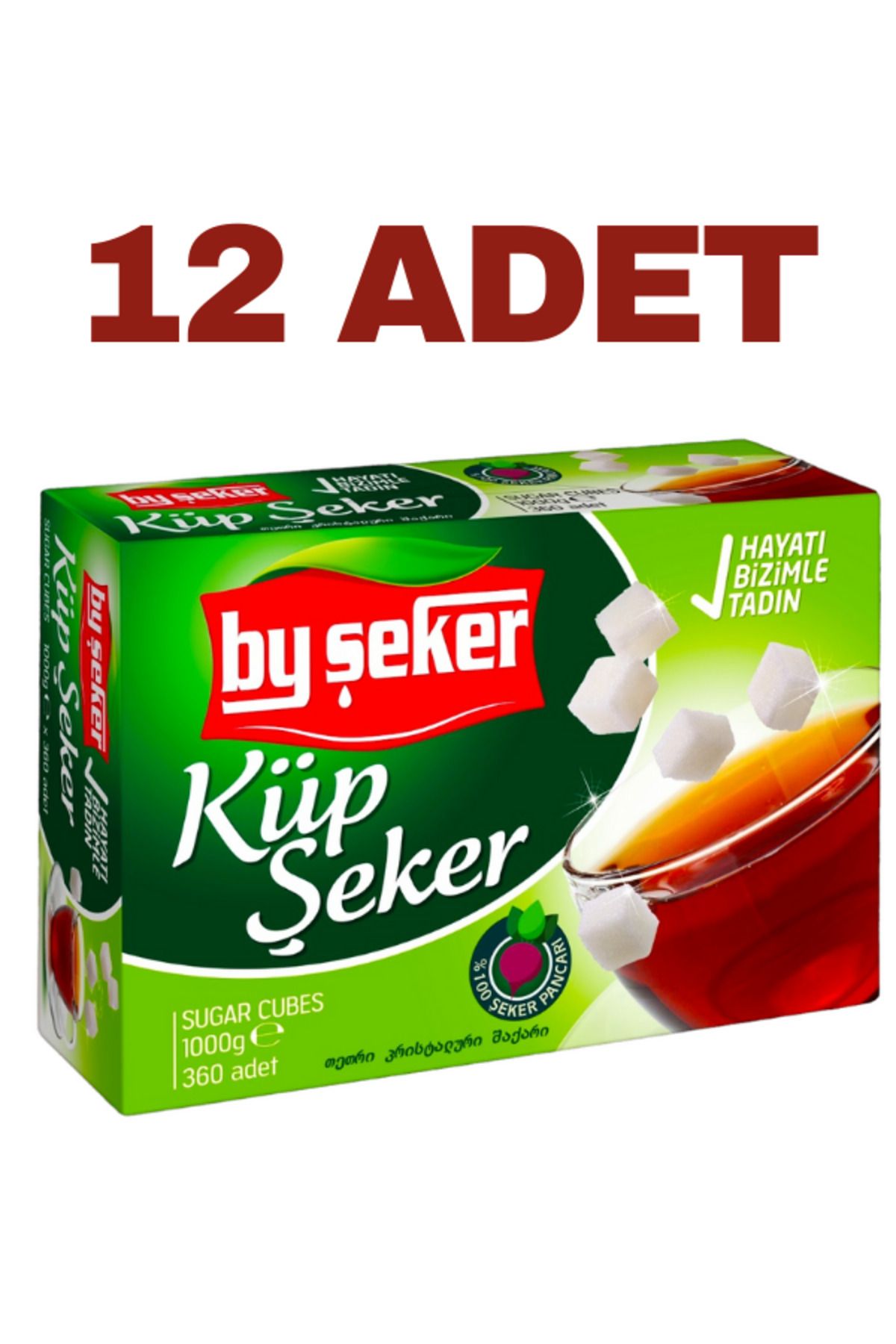 By Şeker 1 Kg Küp Şeker - 12 Adet