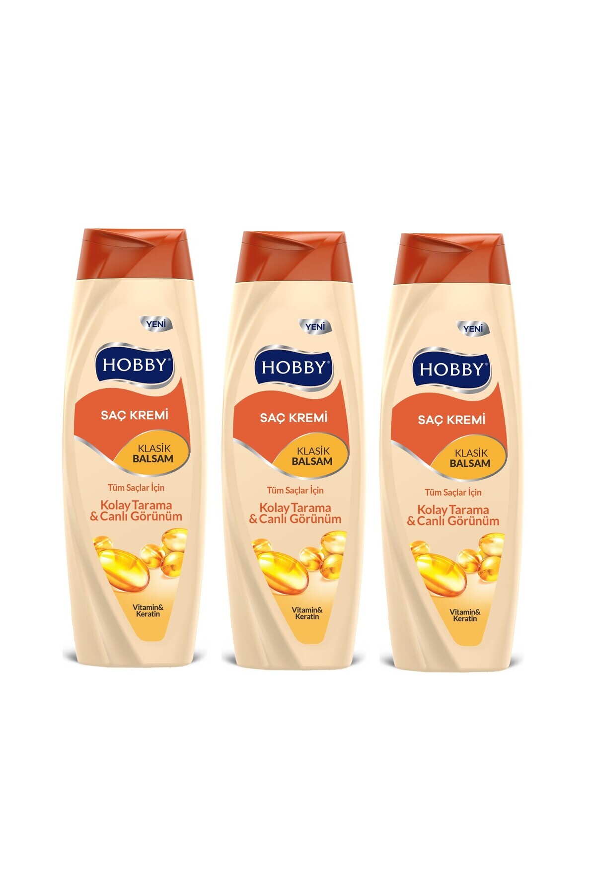 Hobby saç kremi klasik balsam 3 X 600 ML — 261