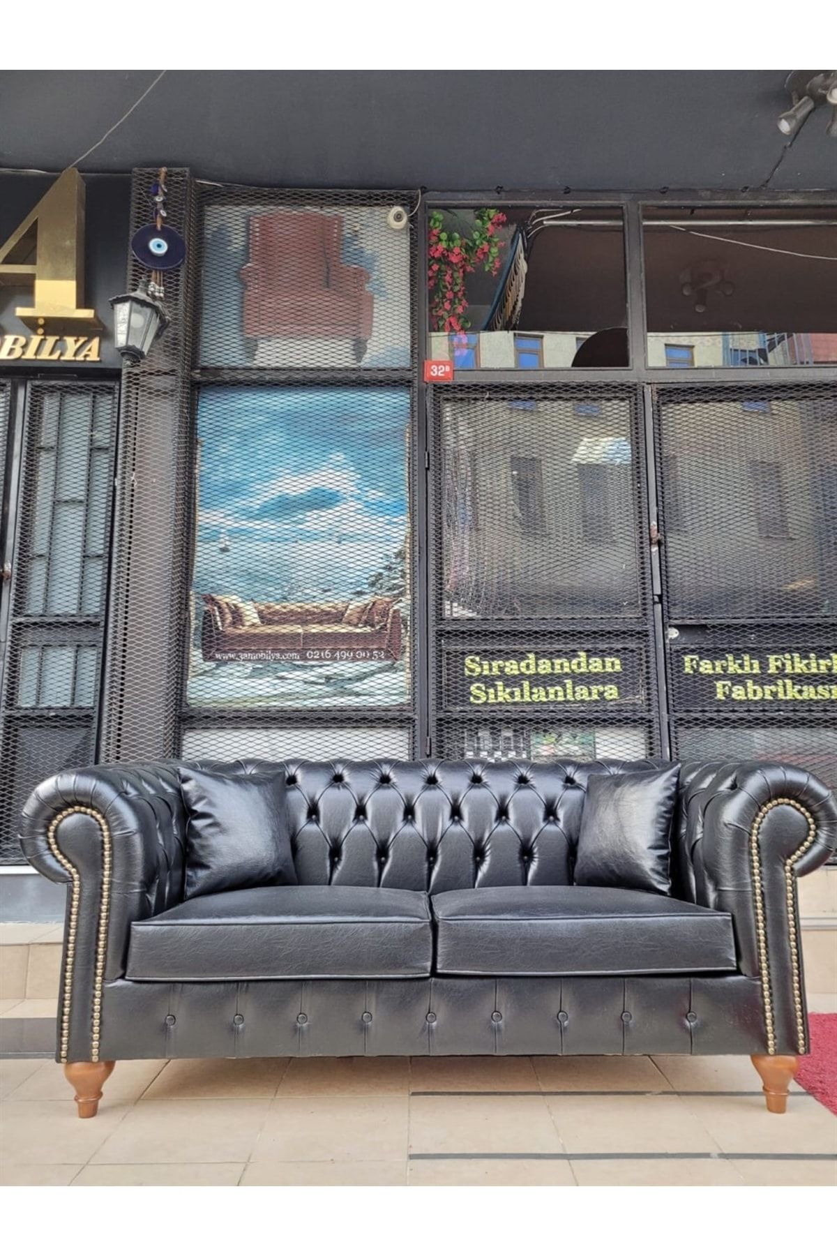 3A Mobilya Black Deri ChesterfieldFiyatı, Yorumları - Trendyol