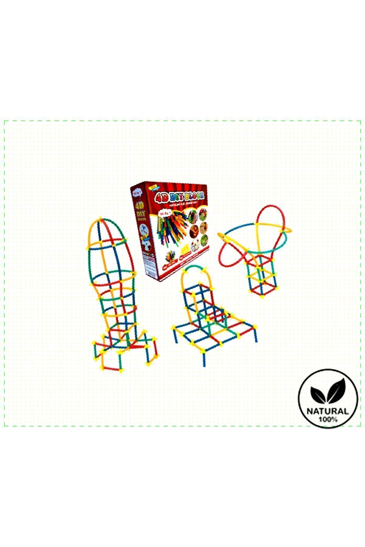 OMZ 300 Parça 4d Block Bambu Çubuklar Kız Cocuk Erkek Cocuk Oyuncak Egitici Oyuncak Kız Erkek Cocuk Egi fotoğrafı 5 (önizleme)