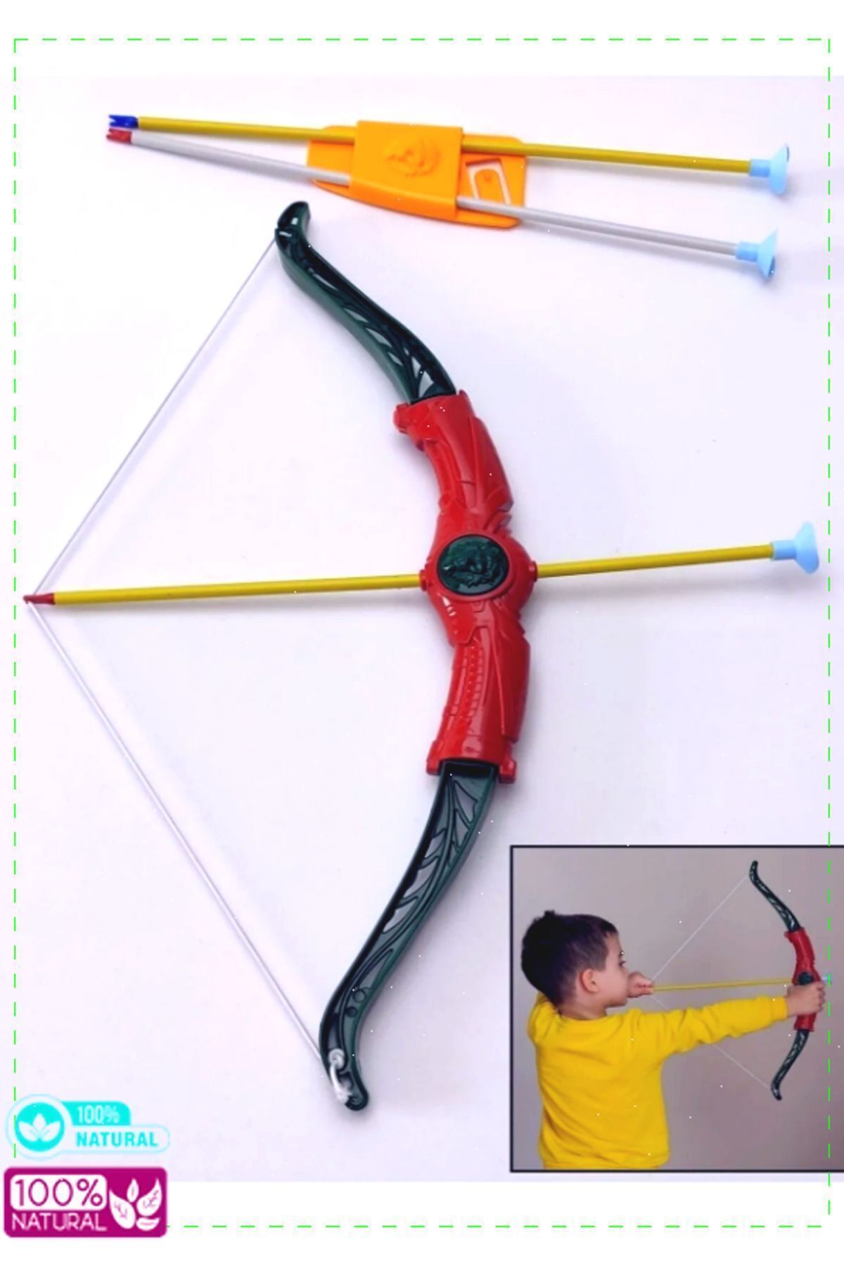 OMZ Kartelada Ok Yay Seti Okçuluk Oyuncağı Spor Erkek Cocuk Montessori Geliştiren Egitici Oyuncaklar fotoğrafı 6 (önizleme)