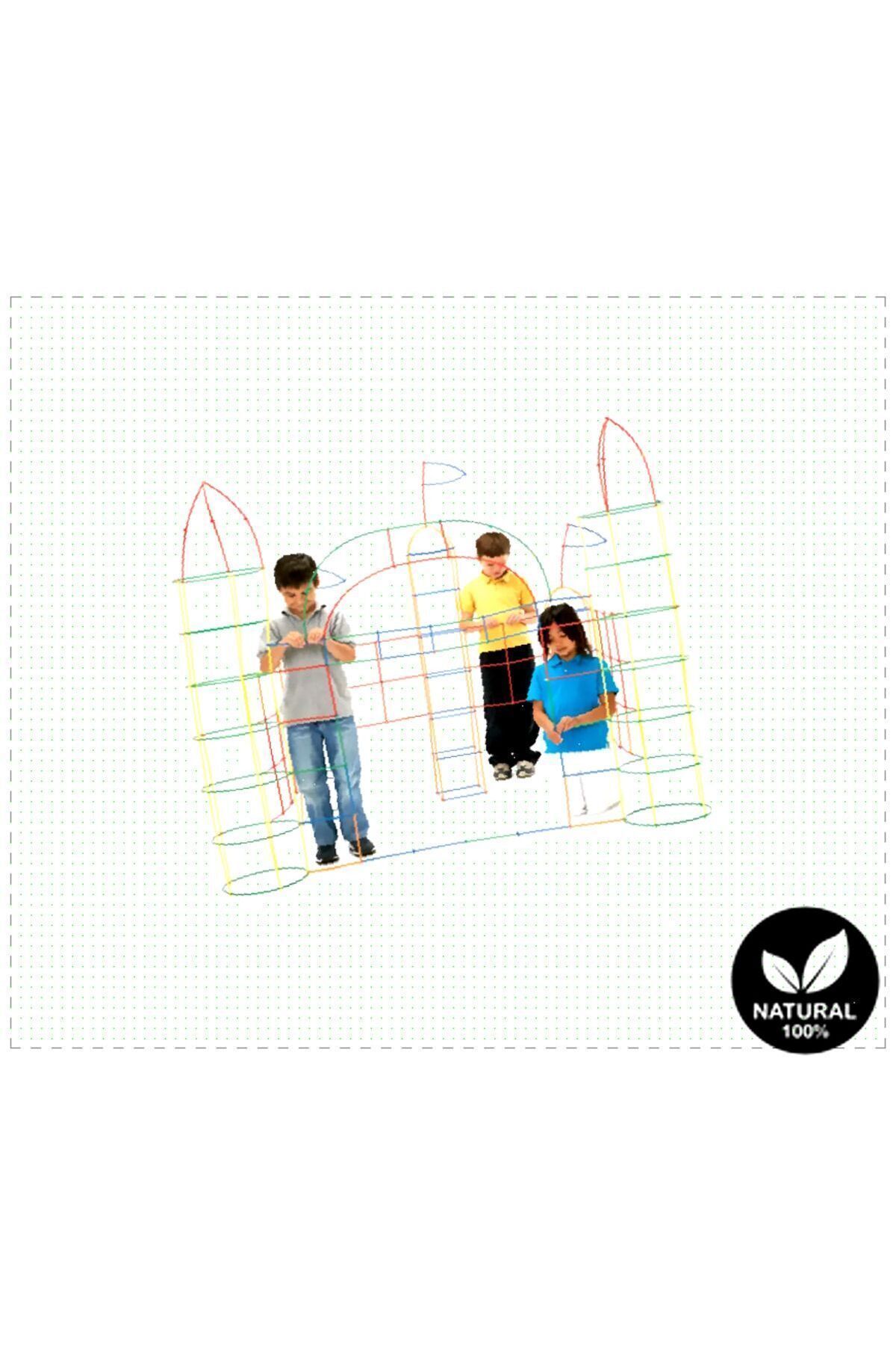 OMZ 300 Parça 4d Block Bambu Çubuklar Kız Cocuk Erkek Cocuk Oyuncak Egitici Oyuncak Kız Erkek Cocuk Egi fotoğrafı 2 (önizleme)