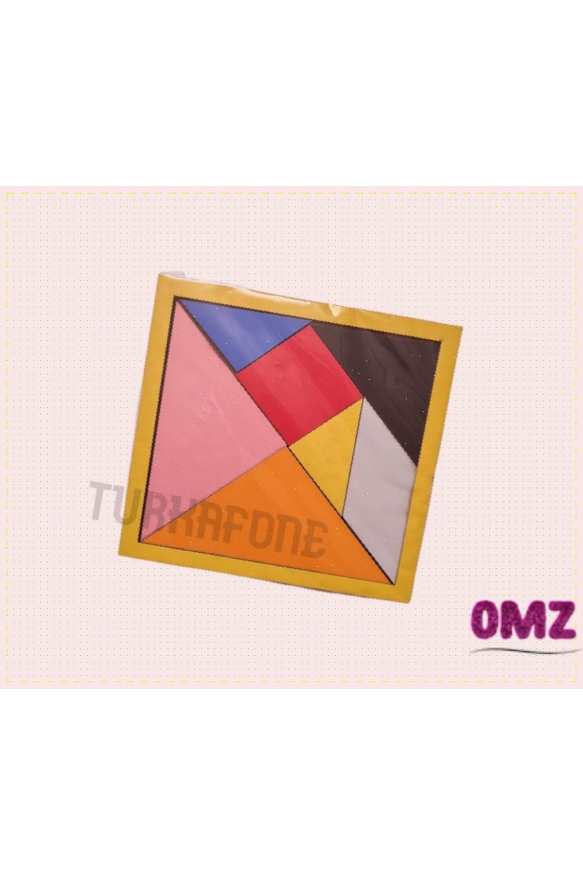 OMZ Ahşap Tangram Zeka Oyunu 6mm 14x14cm 3 Adet Kız Cocuk Erkek Cocuk Egitici Ürün Montessori Oyuncakla fotoğrafı 5 (önizleme)