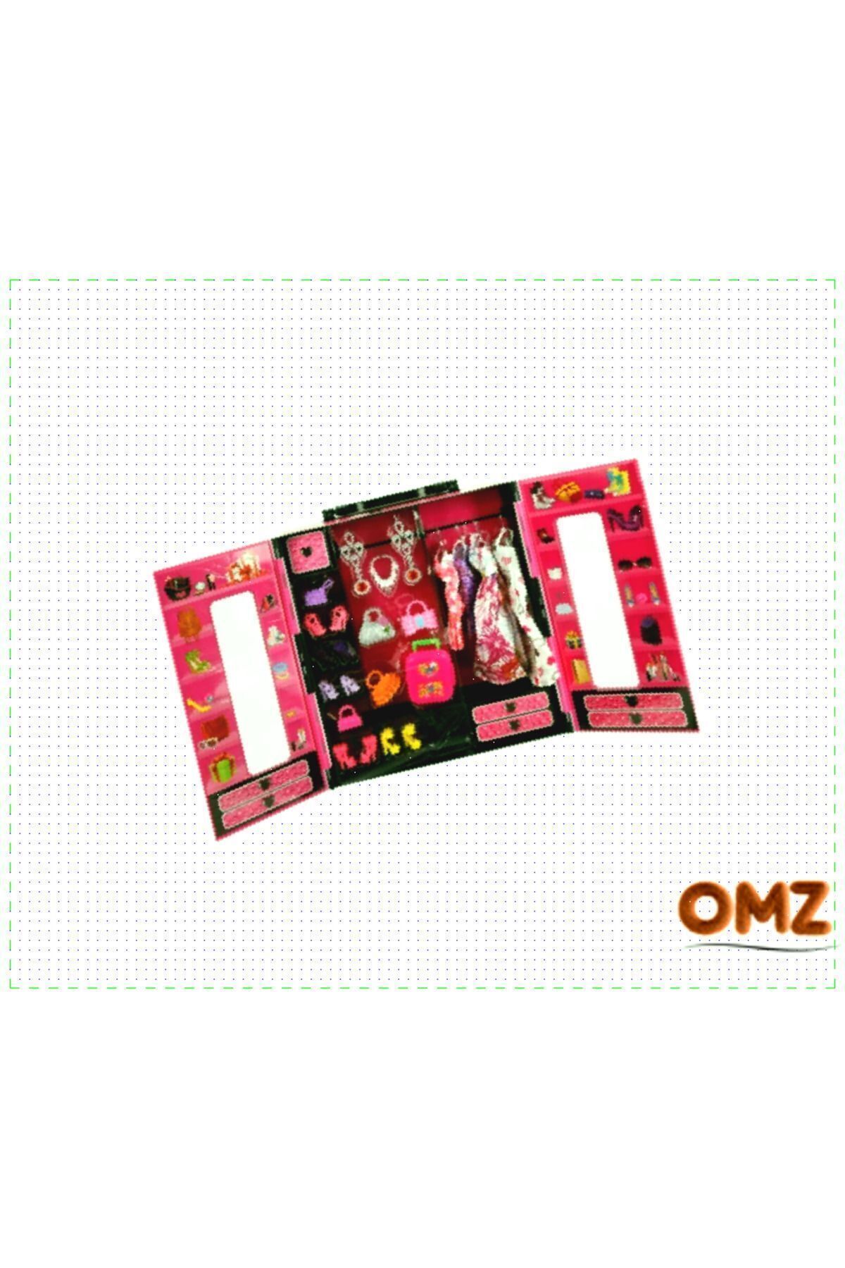 OMZ Gardrop Çanta 30 Parça Aksesuarlı Pembe Kız Cocuk Erkek Cocuk Oyuncak Egitici Oyuncak Erkek Cocuk M
