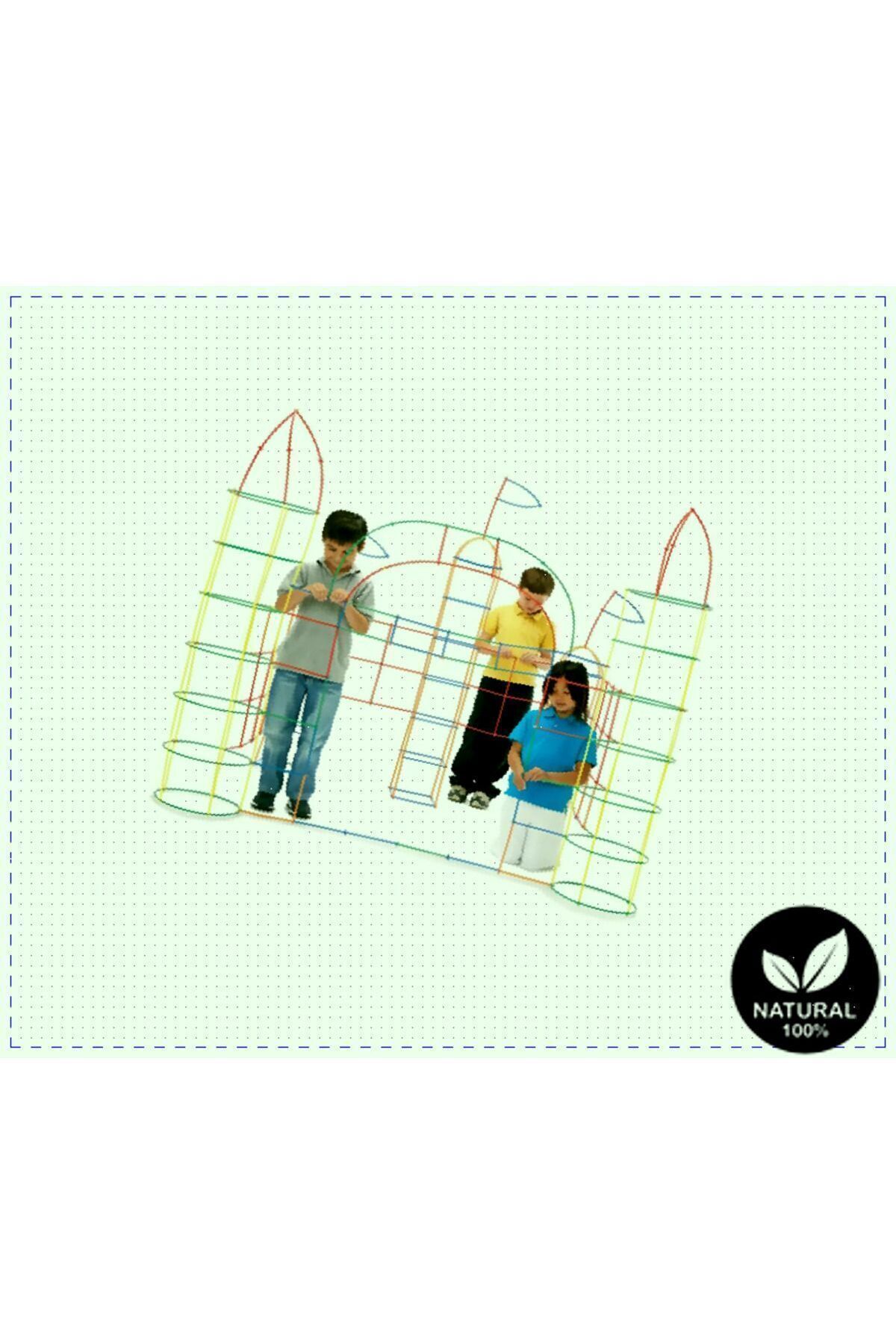 OMZ 300 Parça 4d Block Bambu Çubuklar Kız Cocuk Erkek Cocuk Oyuncak Egitici Oyuncak Kız Erkek Cocuk Egi fotoğrafı 6 (önizleme)