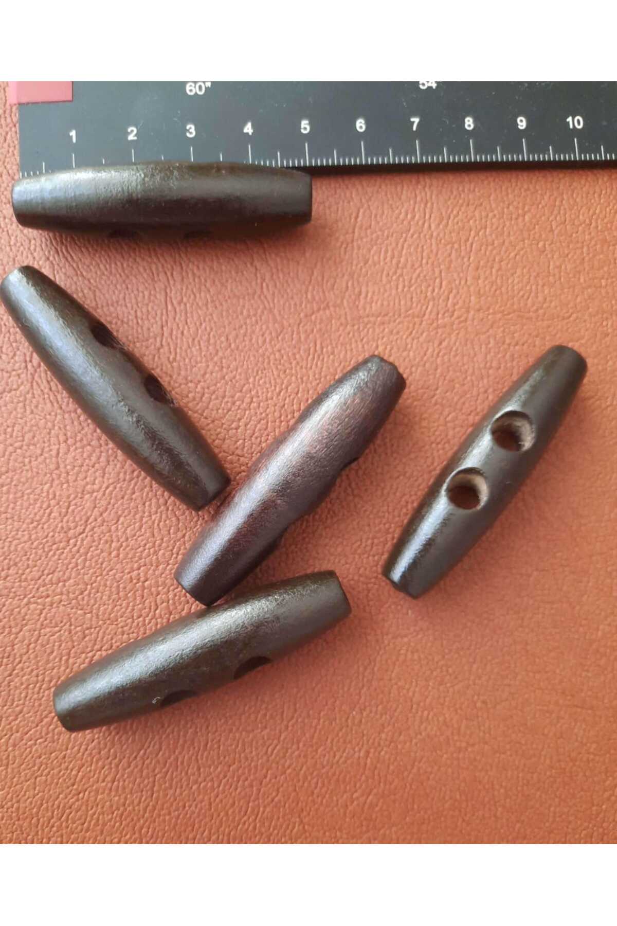 Beyna DOĞAL AHSAP KOYU KAHVERENGİ TAHTA ÇOBAN 5 CM DÜĞME 1 PAKET 10 ADET