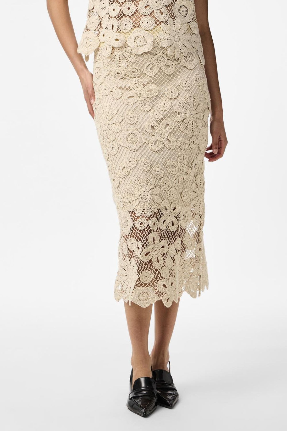 YAS.-YASLELU Midi Crochet Shirt Dress 3