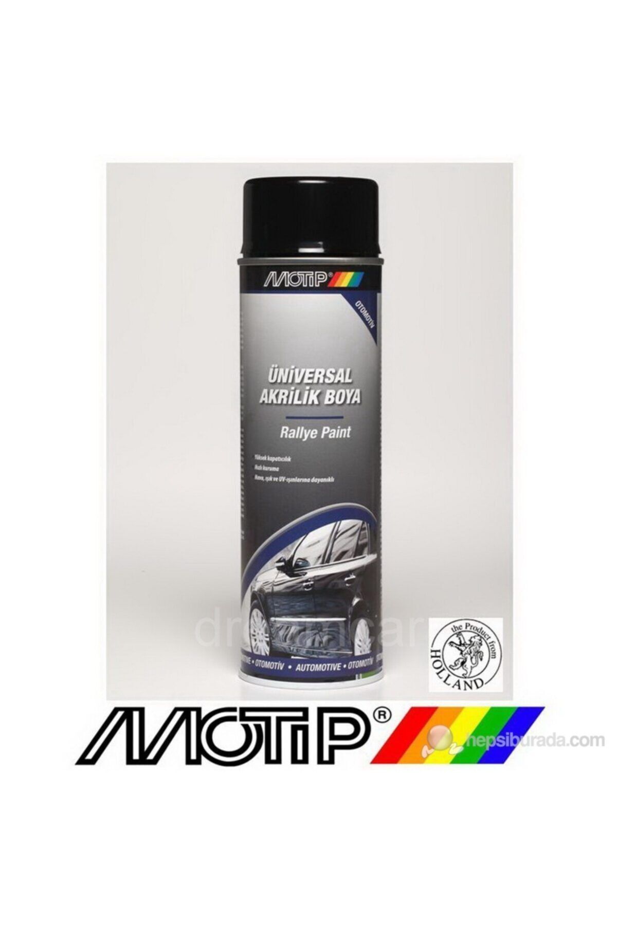 Motip Universal Akrilik Parlak Siyah Sprey Boya 500 Ml