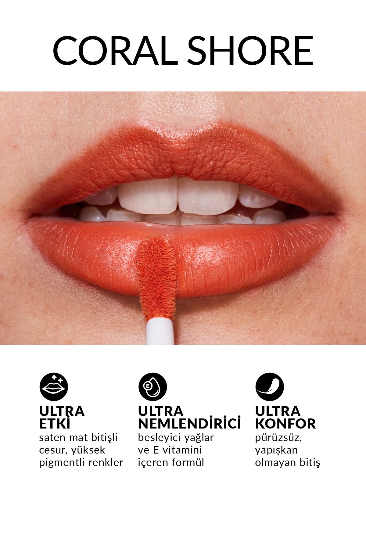 رژ لب مات Ultra Color Ultra Liquid 7 ml. ساحل مرجانی Avon