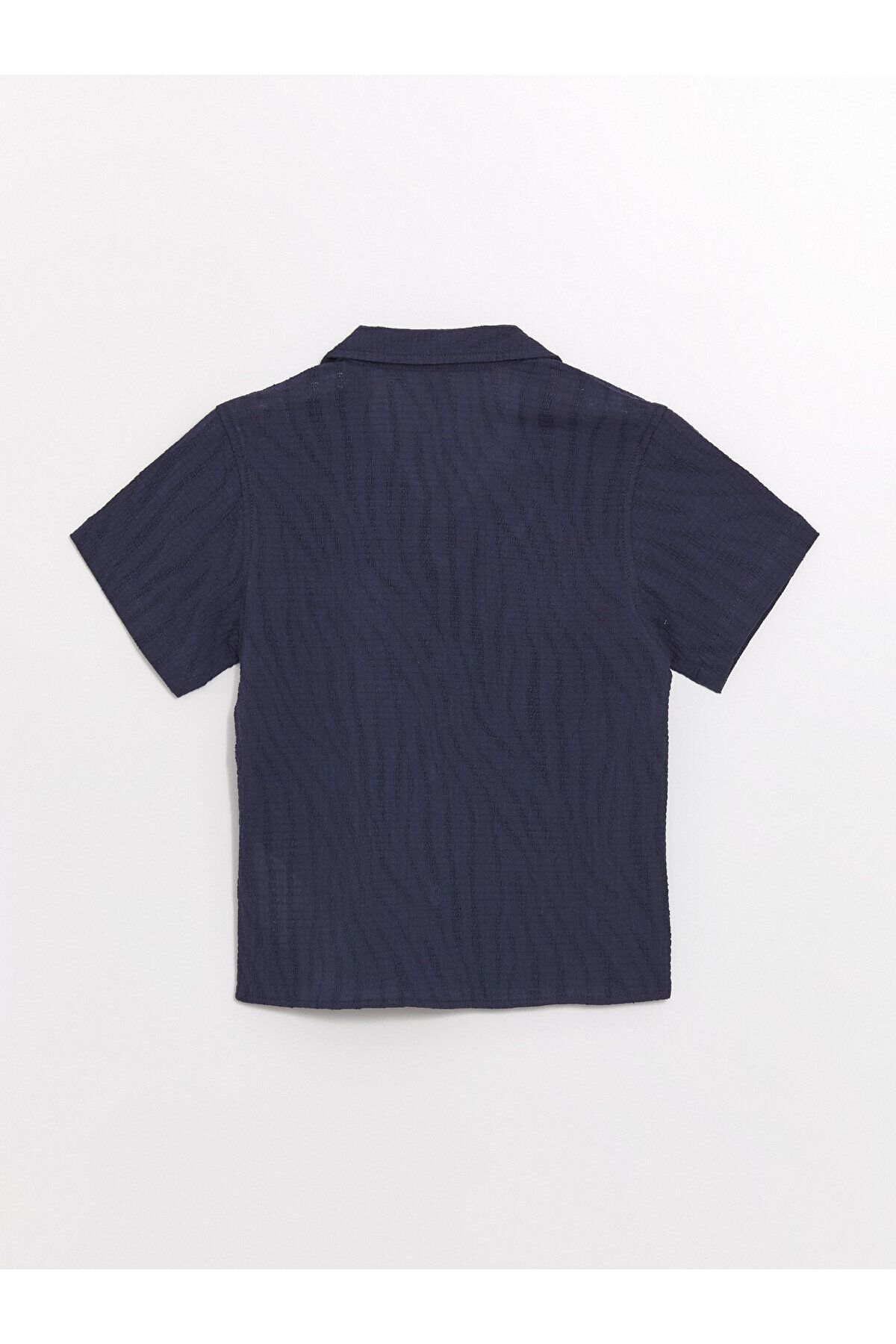 LC Waikiki-Košeľa s krátkym rukávom LCW Resort Collar Print pre chlapčeka 3
