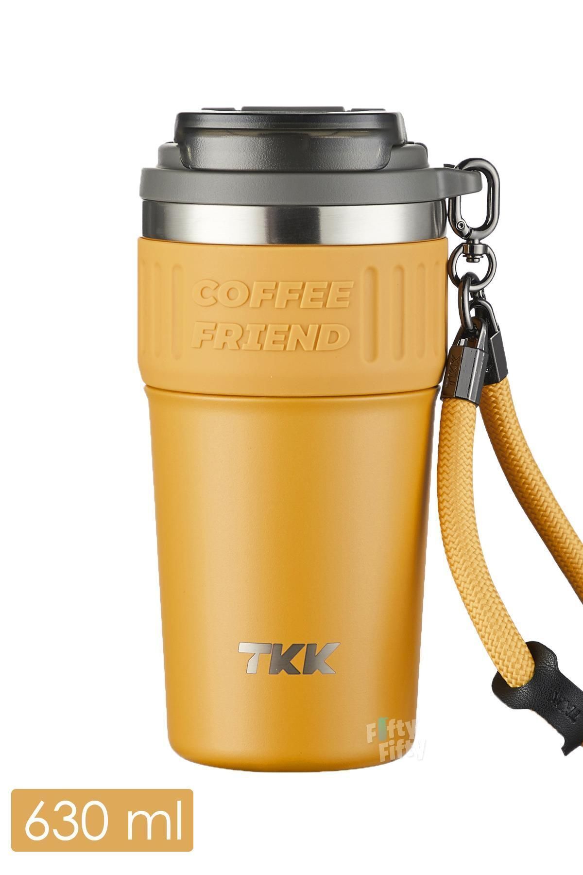 فلاسک زرد TKK 630 میل سری ویژه فنجان قهوه لیوان فولادی Vagonlife