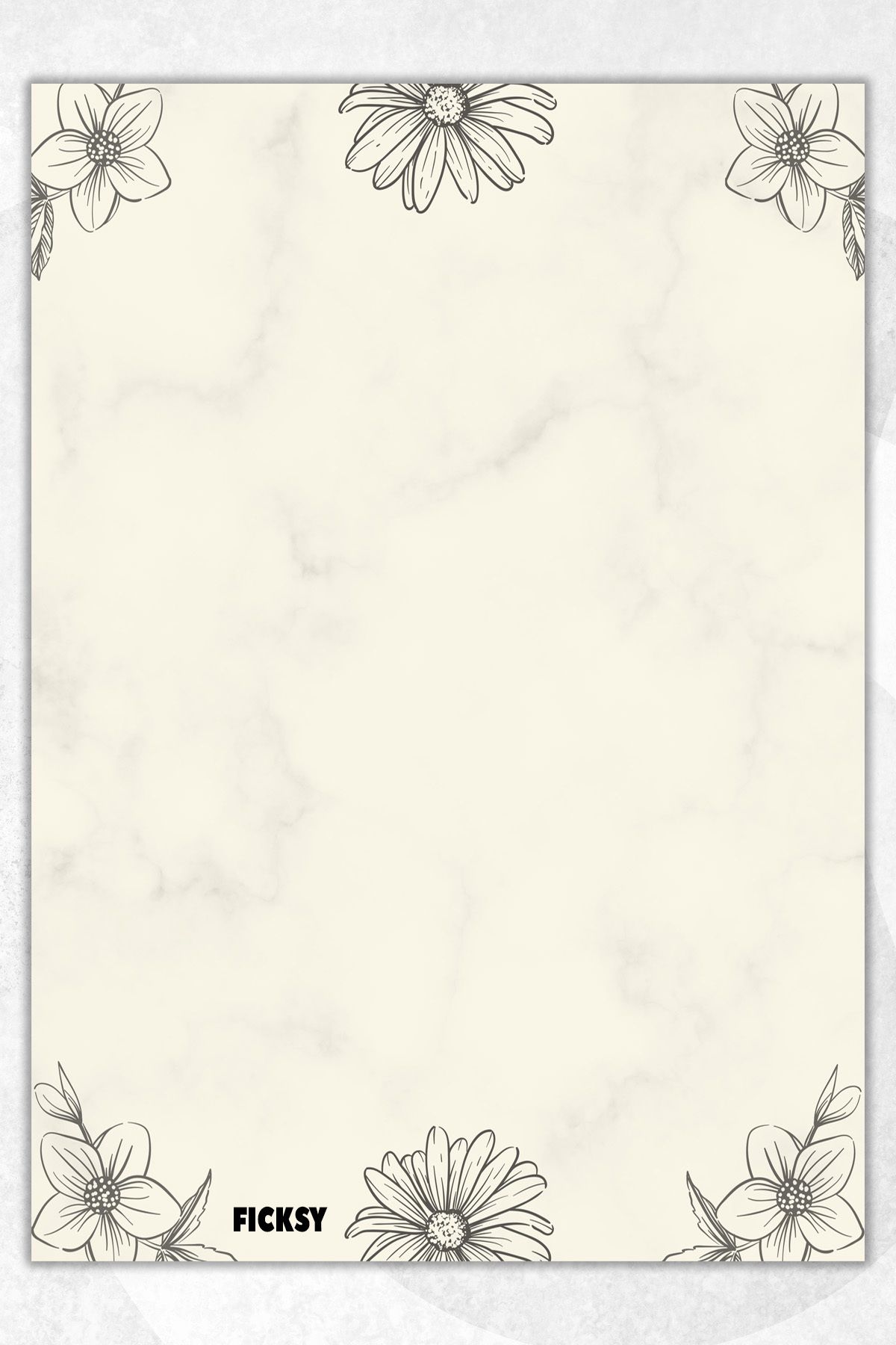 Ficksy-A5 Size Floral Patterned Notepad - 50 Sheets Memopad Memo Pad To Do List 1