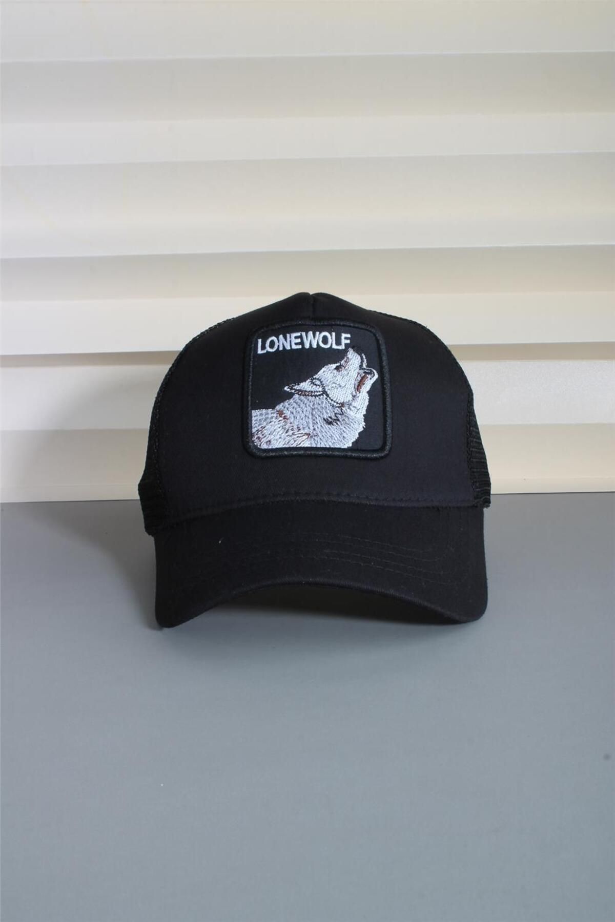 cappello-Unisex Black Sports Wolf Hat - Animal Figures, Adjustable Back 24Pkaku 4