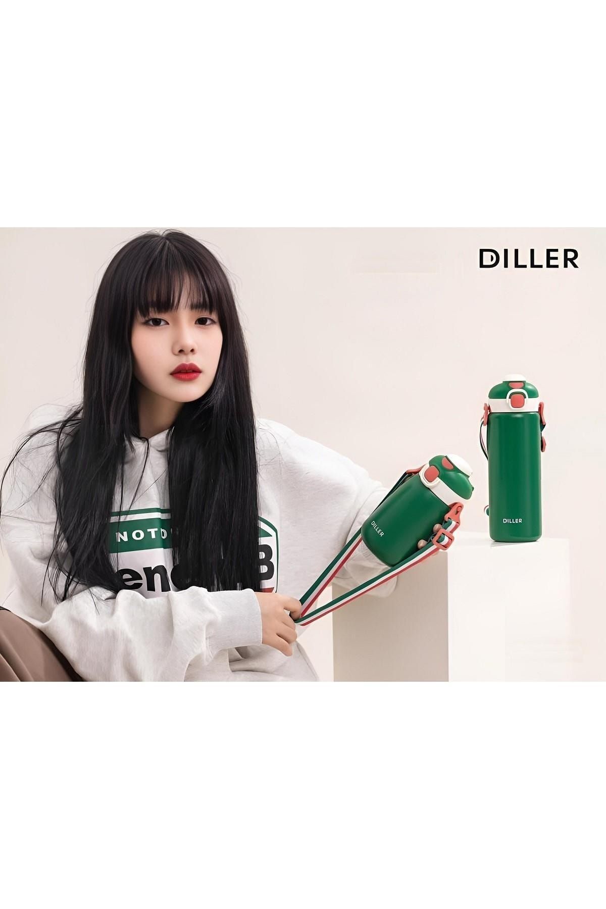 DILLER-700 مل غطاء واحد مزدوج الاستخدام قارورة ماء فولاذية مع/بدون شماعة القش 6 ساعات ساخن/بارد 6