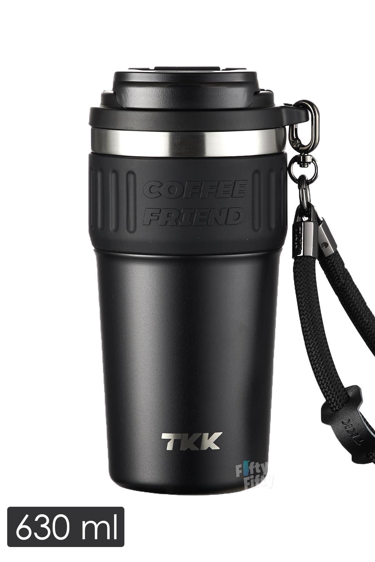 فلاسک مشکی TKK 630 میل سری ویژه فنجان قهوه لیوان فولادی Vagonlife
