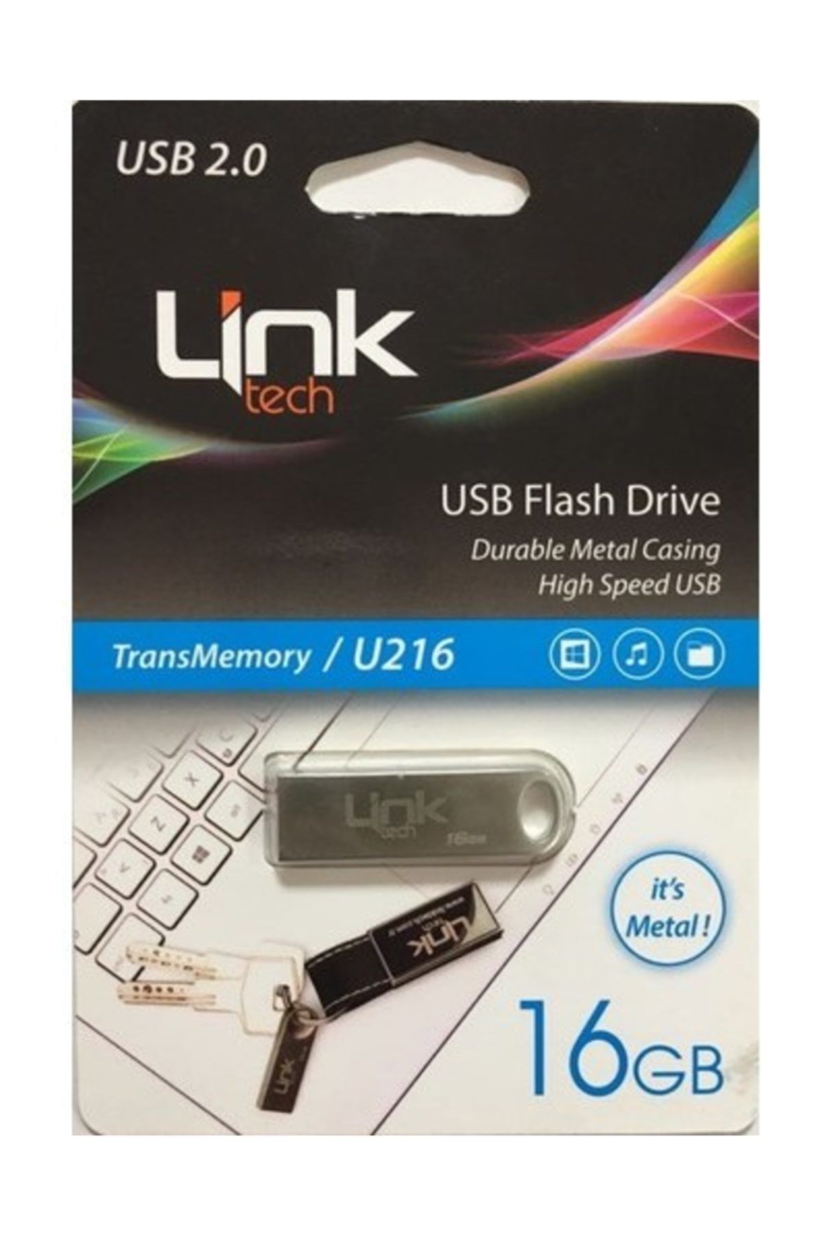 Linktech-U216 Ultra 16Gb Metal USB Flash Memory 25Mb/S 1