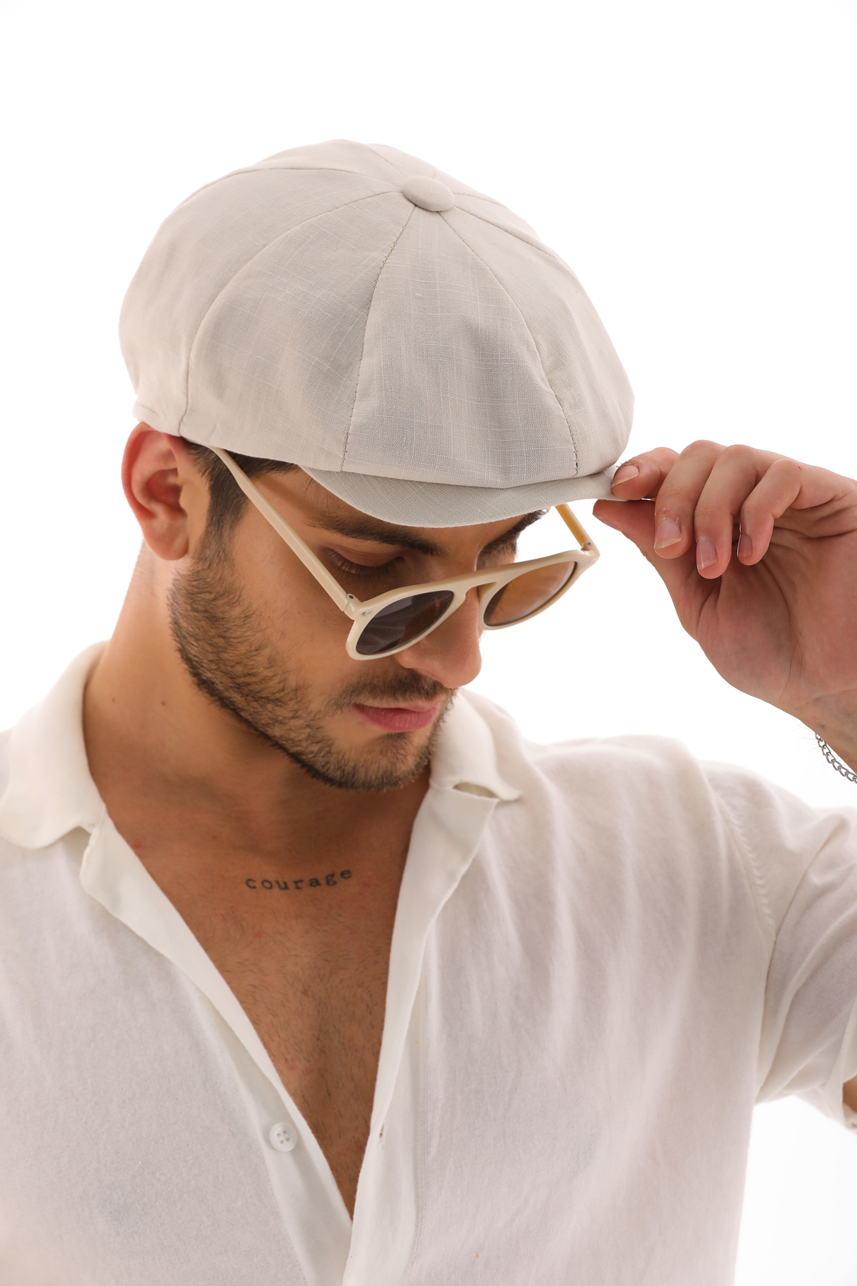 Men's Linen Peaky Blinders Cap - Summer Cotton Newsboy Hat 3