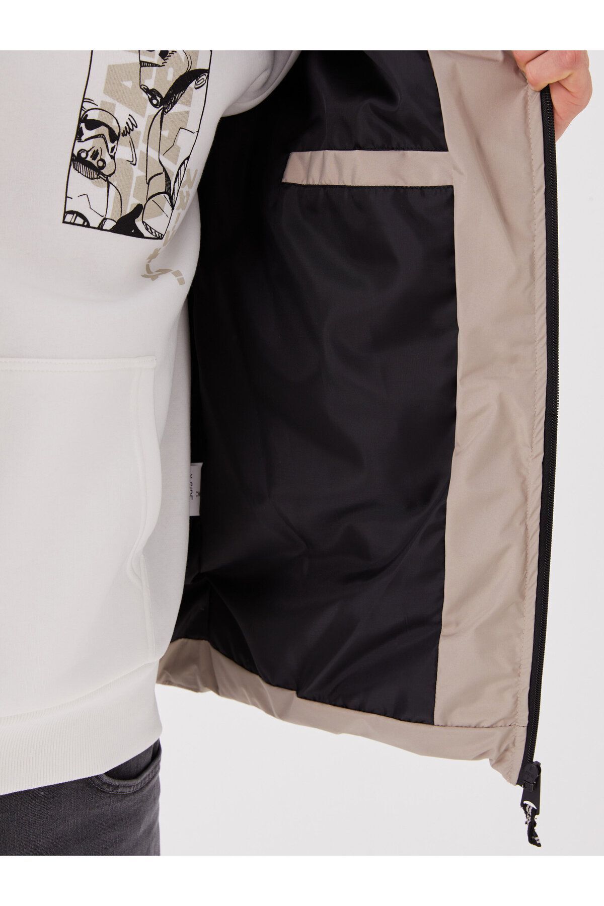 LC Waikiki-Herren-Pufferjacke mit Kapuze – Standardform 5